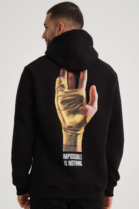 Sweat capuche noir impossible is nothing