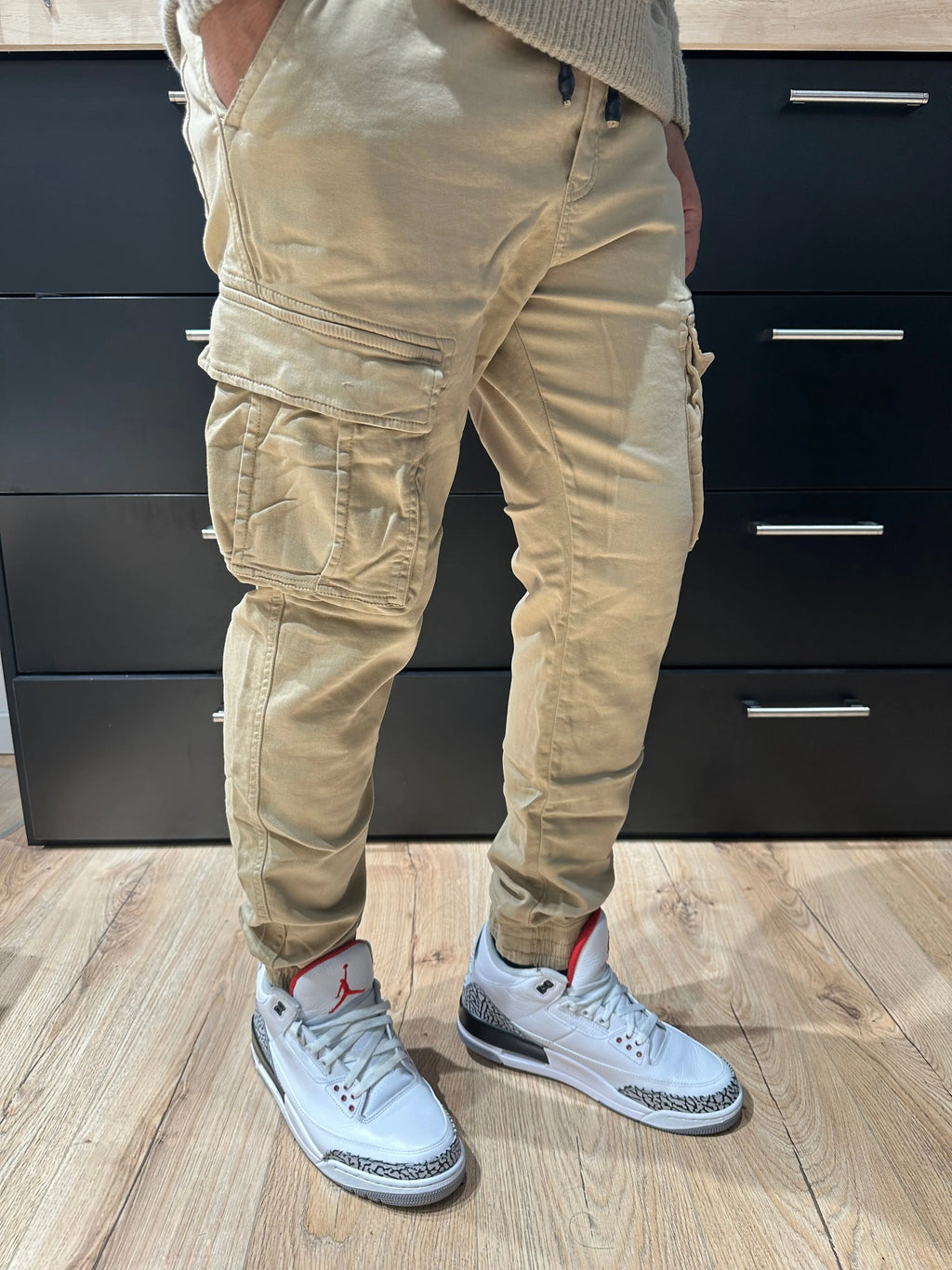 Pantalon Cargo Jogger Beige bonhomme