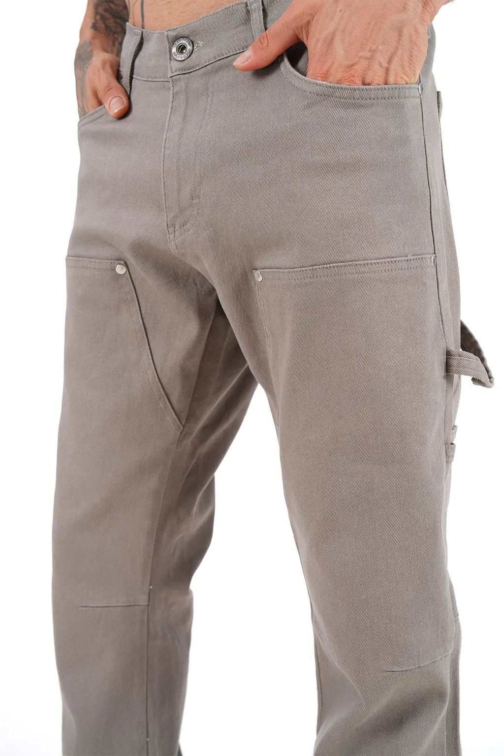 Jeans Carpenteur Gris Homme Coupe Flare bonhomme