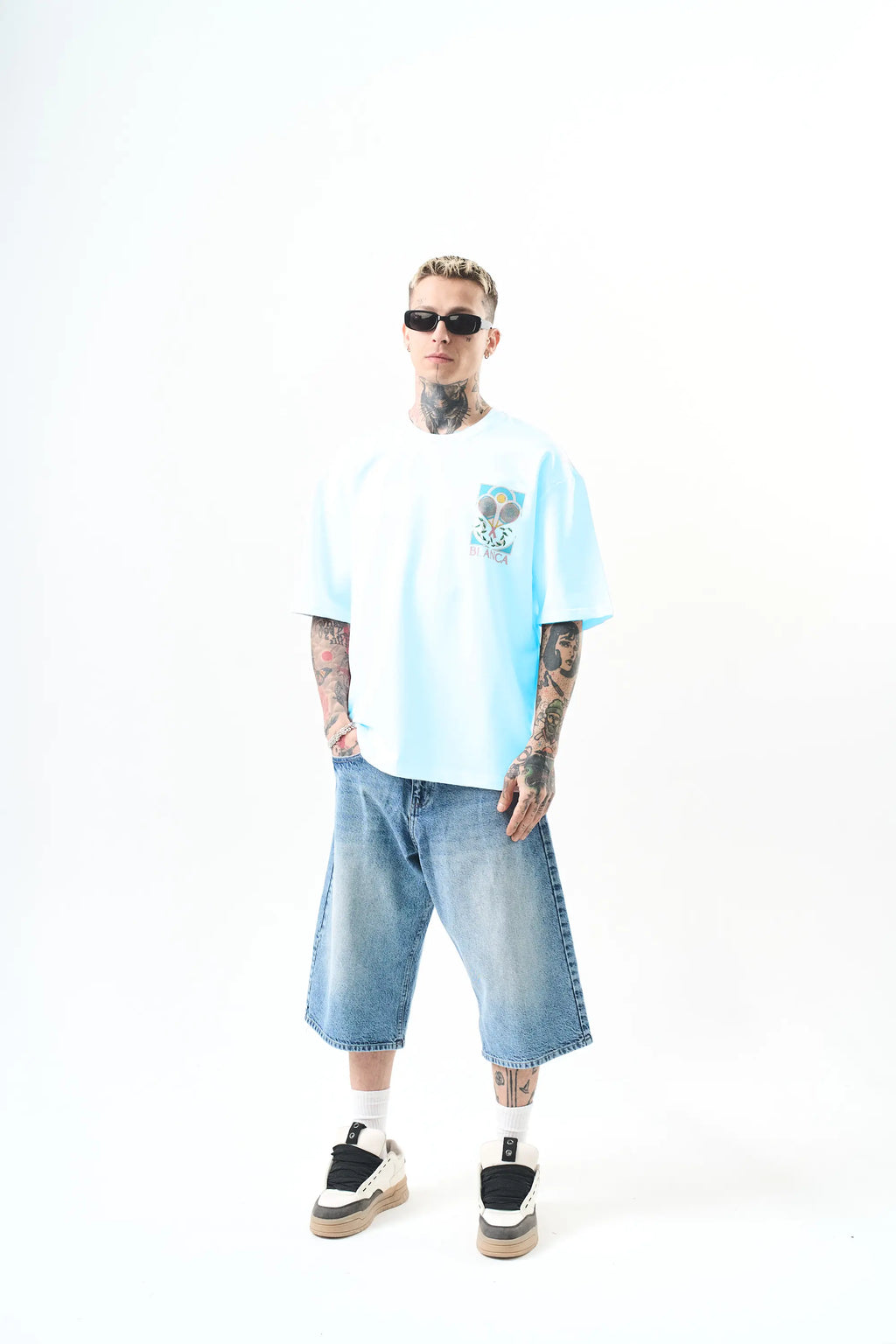 Tee Shirt Blanca Tennis Ciel bonhomme