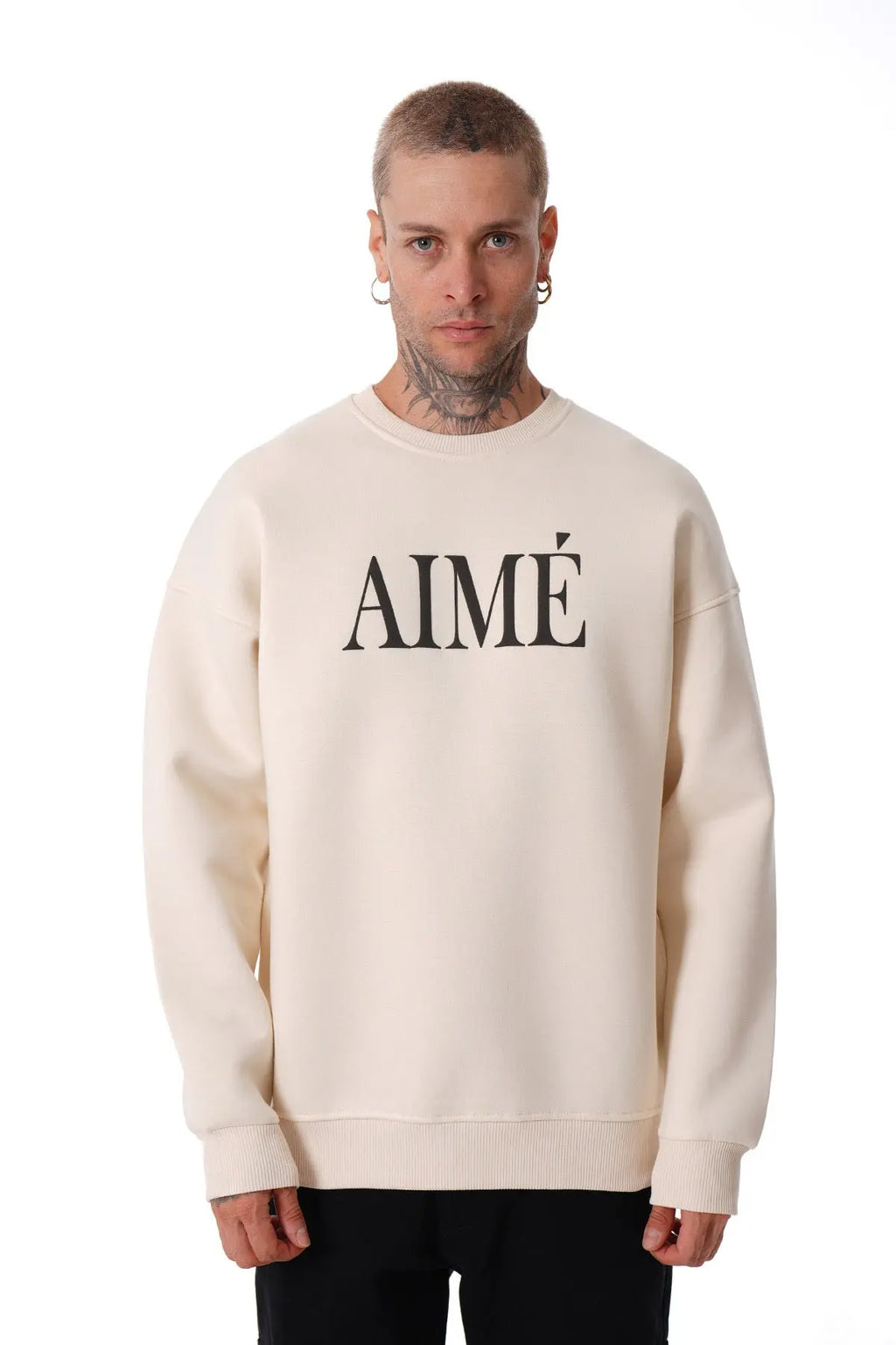 Sweat Creme Aimé bonhomme