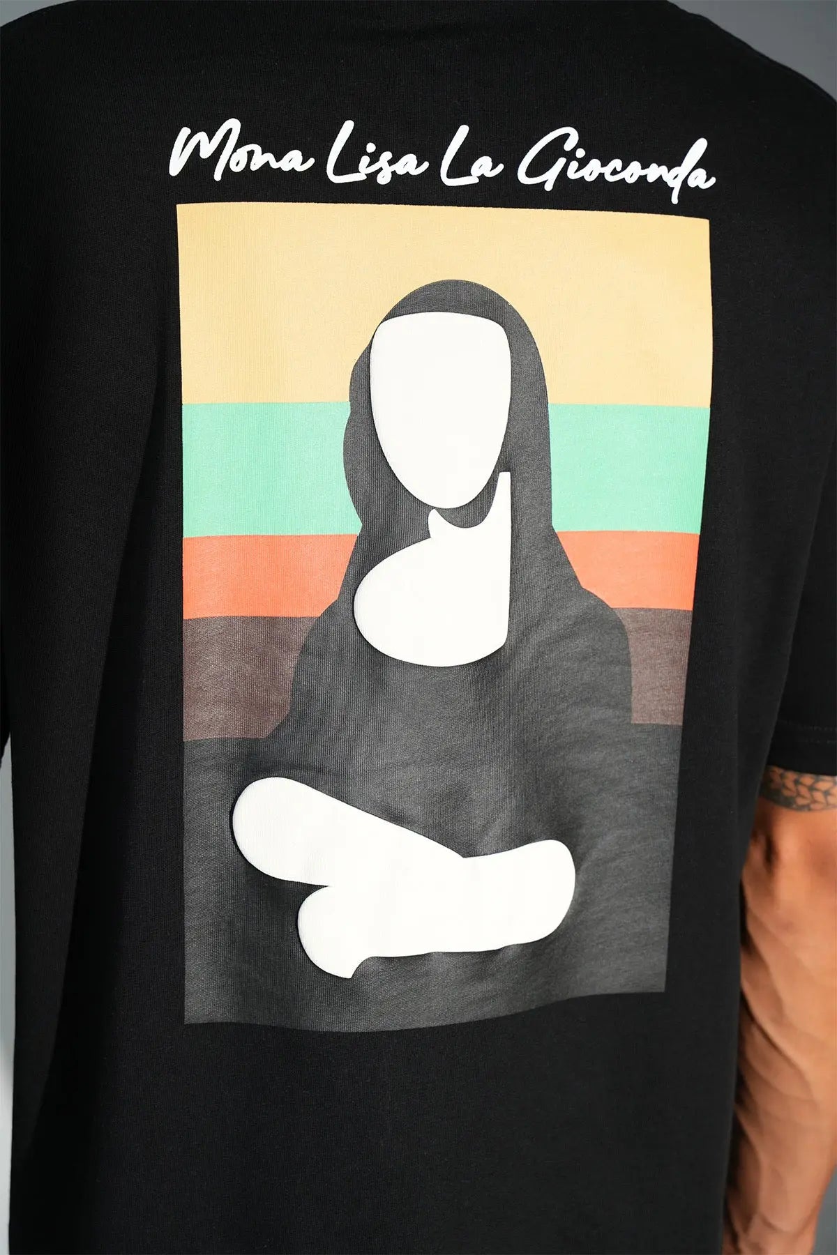 Tee-shirt Joconde Noir - bonhomme