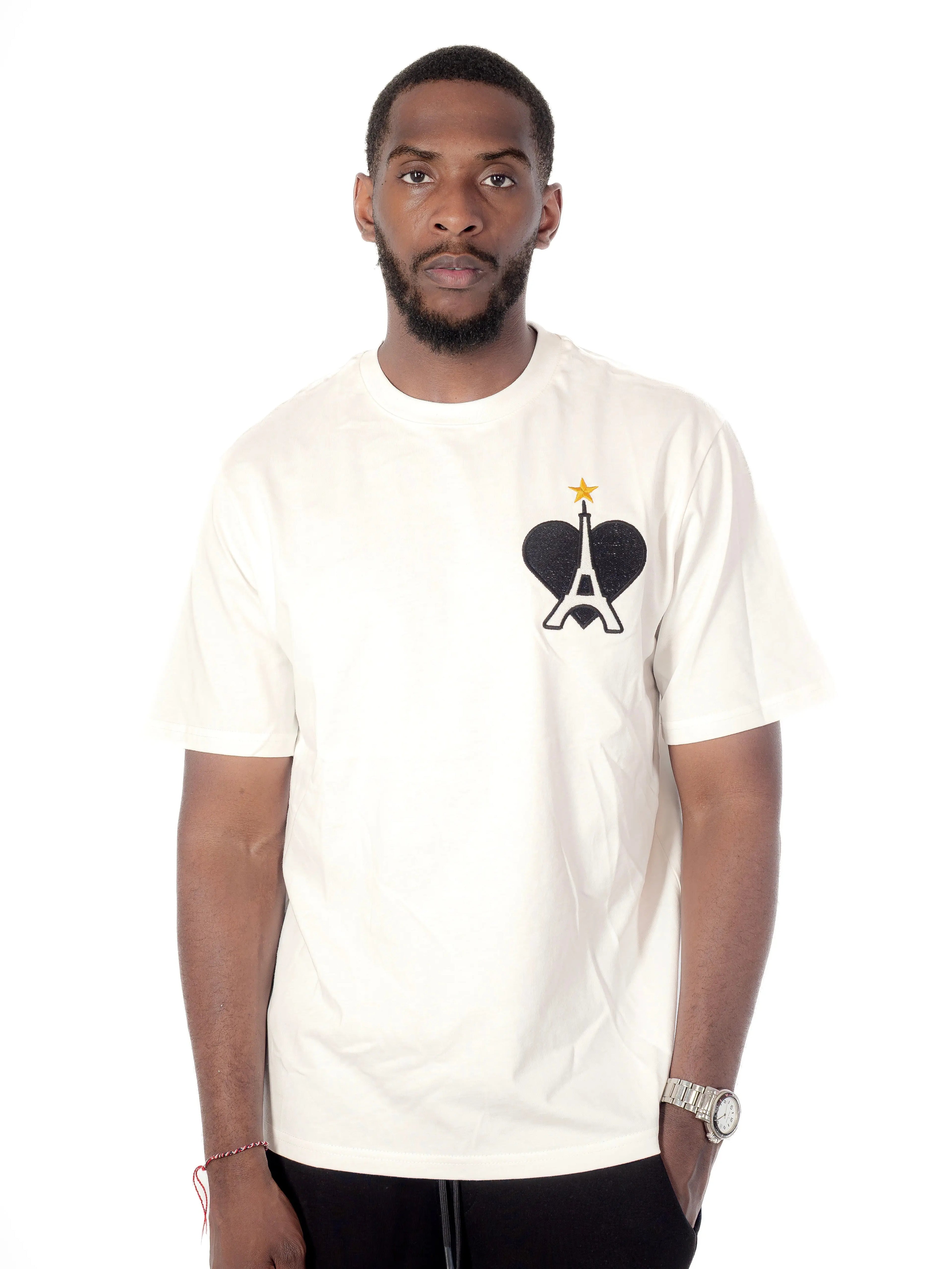 Tee Shirt tour eiffel étoile Blanc - bonhomme