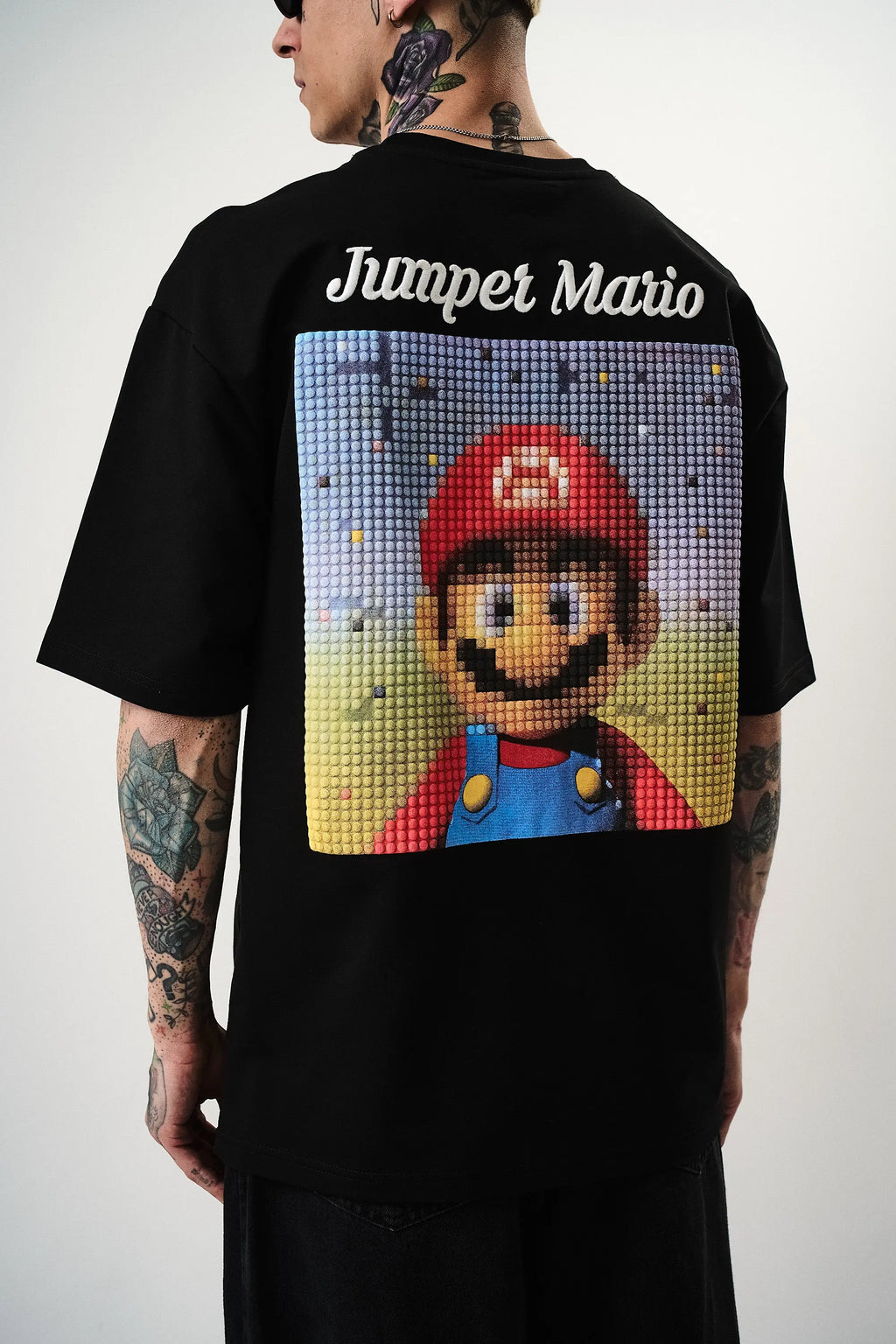 Tee Shirt Jumper Mario Noir bonhomme