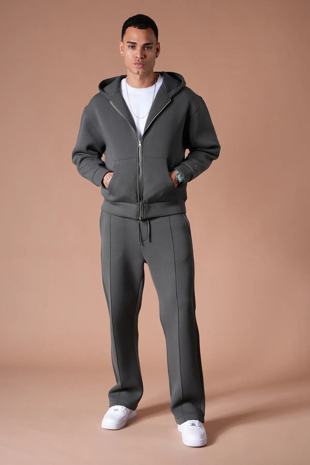 Ensemble jogging Anthracite zippé – IKAO Paris bonhomme