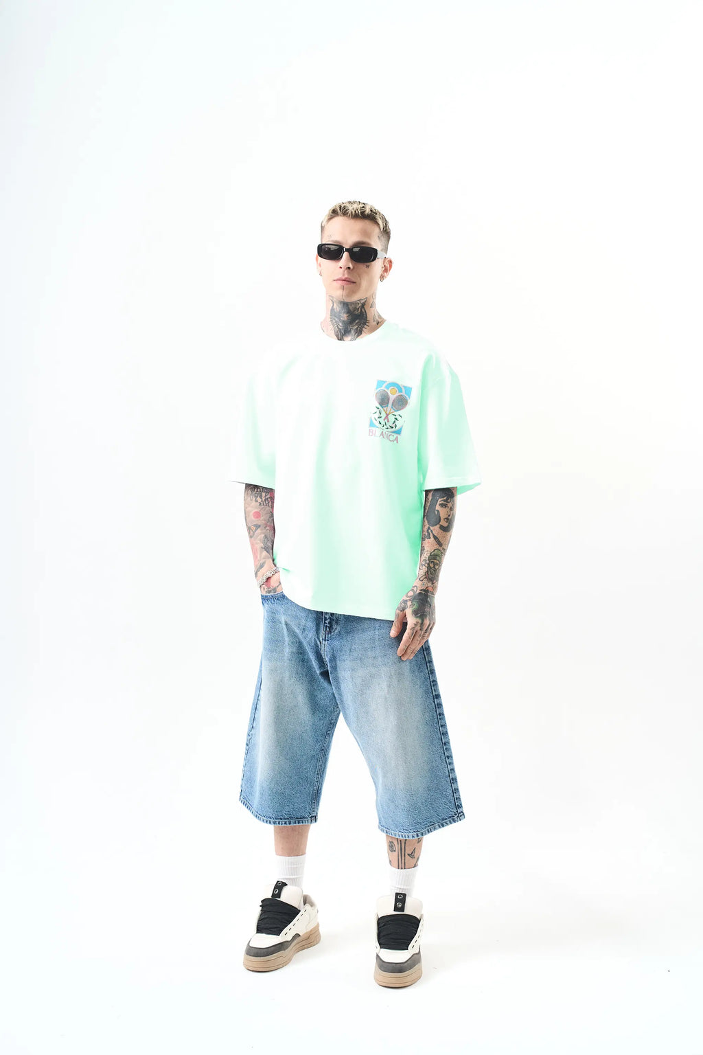 Tee Shirt Blanca Tennis Aqua bonhomme