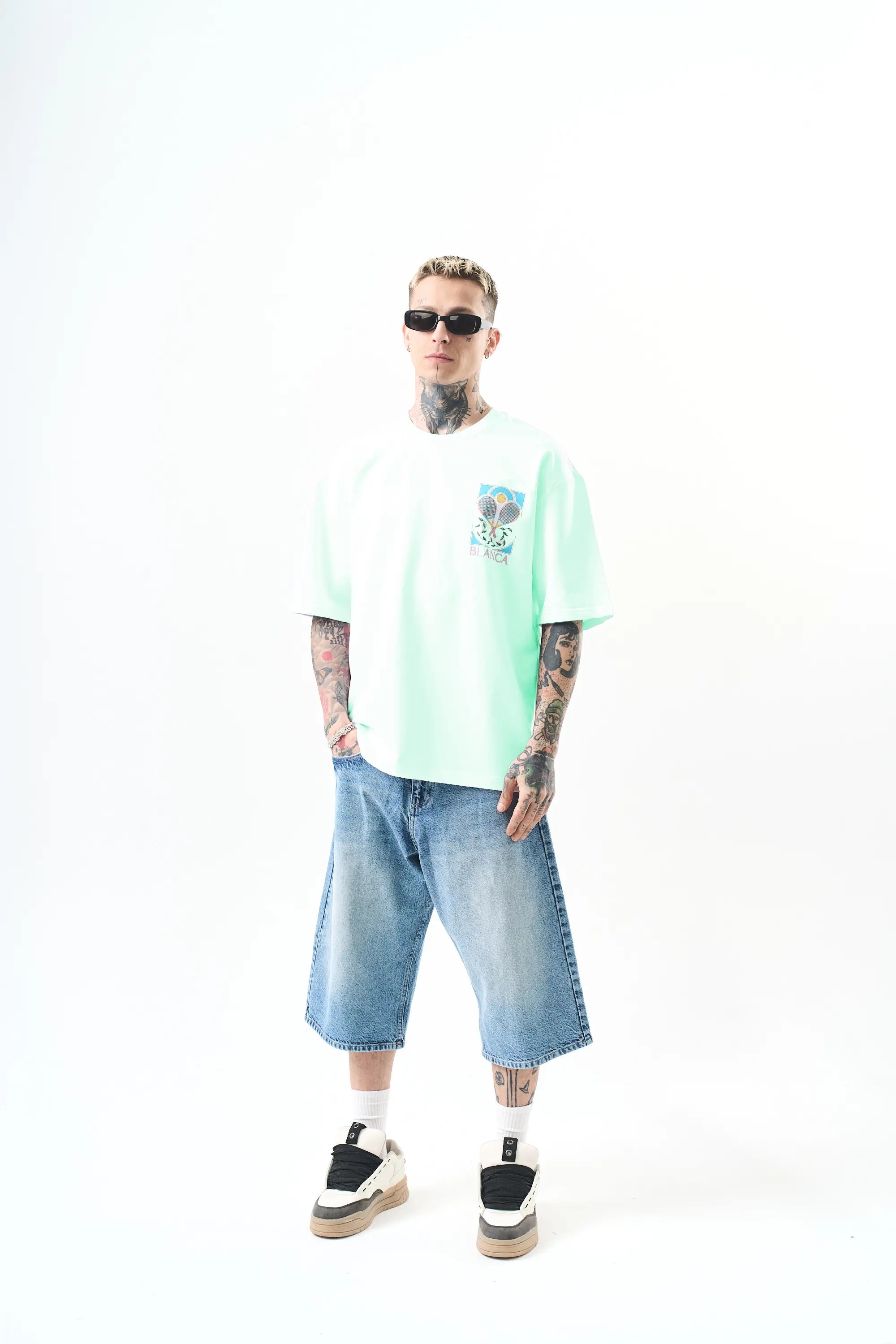 Tee Shirt Blanca Tennis Aqua bonhomme