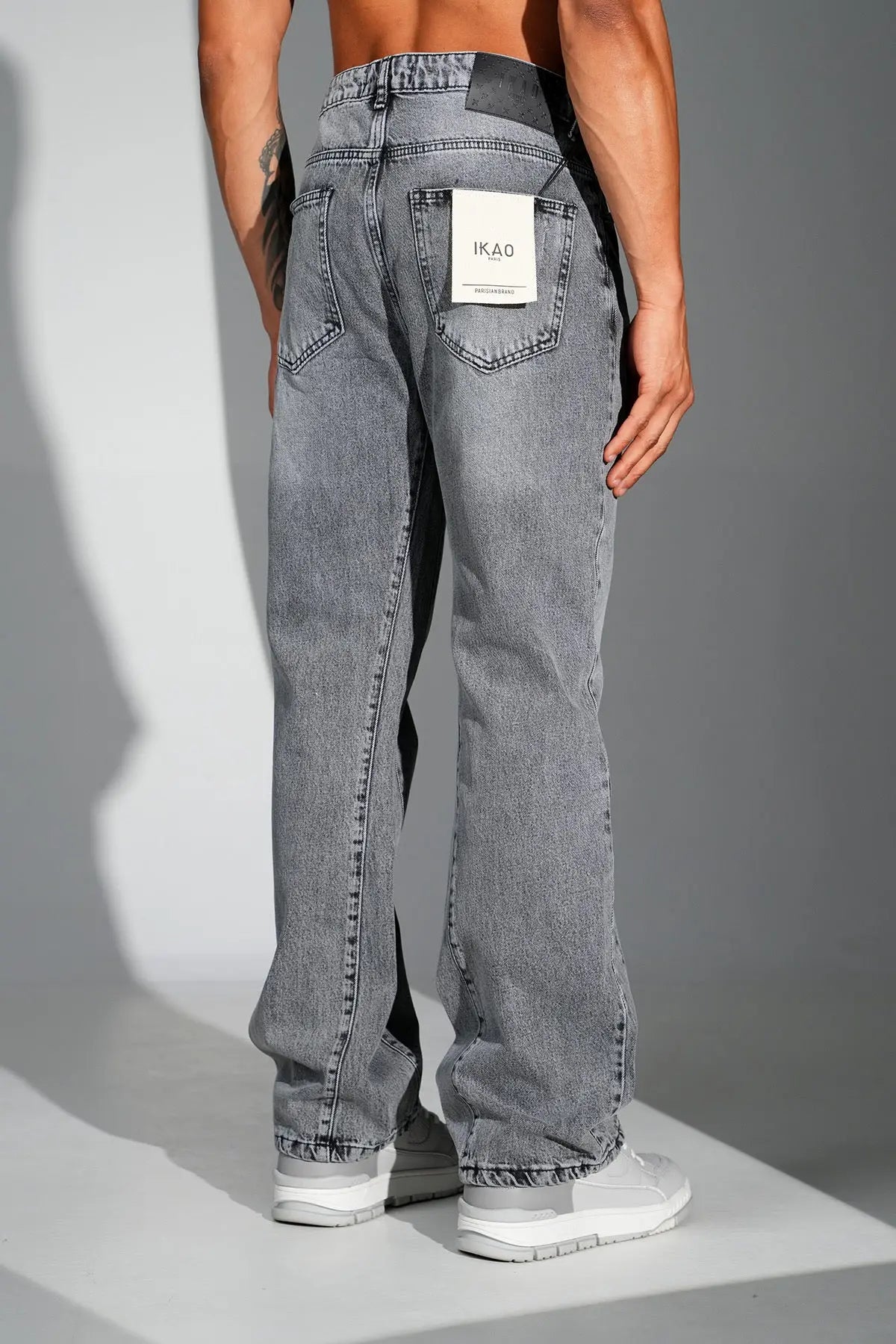 Jean Homme Outfit – Coupe Flare Denim Gris bonhomme