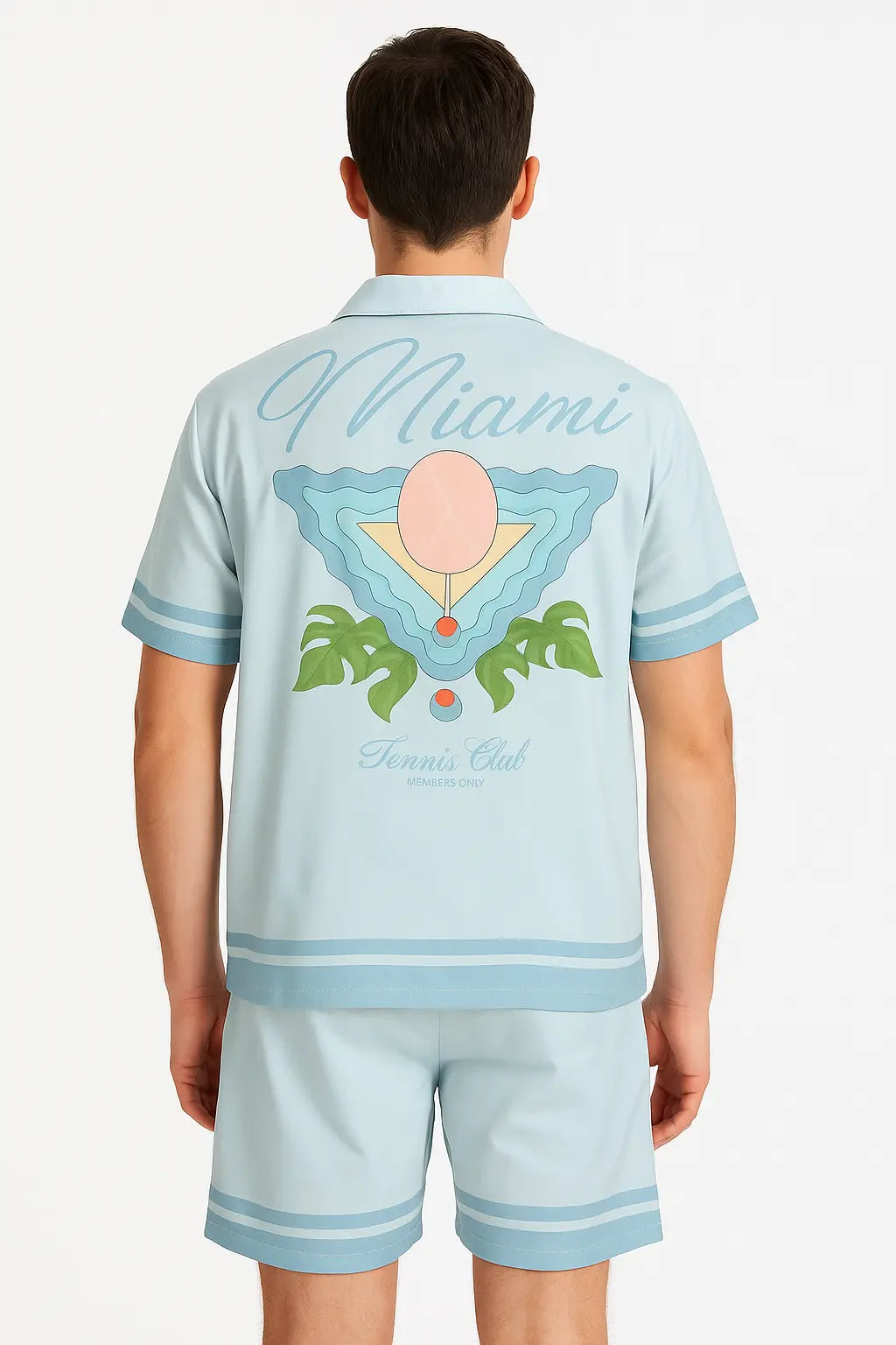 Ensemble Chemise et Short Miami Ciel bonhomme