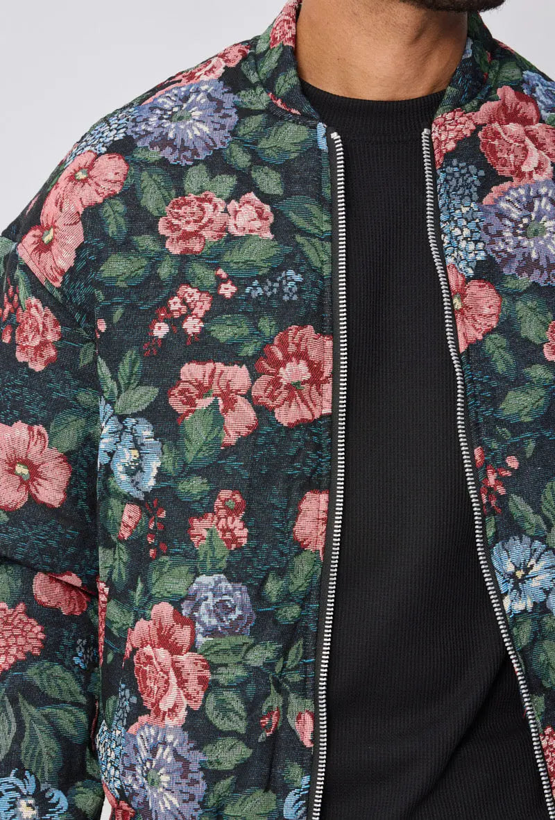 Bomber Homme Floral Noir bonhomme