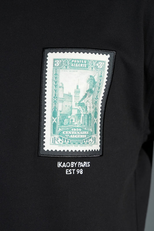 Tee Shirt timbre Algerie Noir