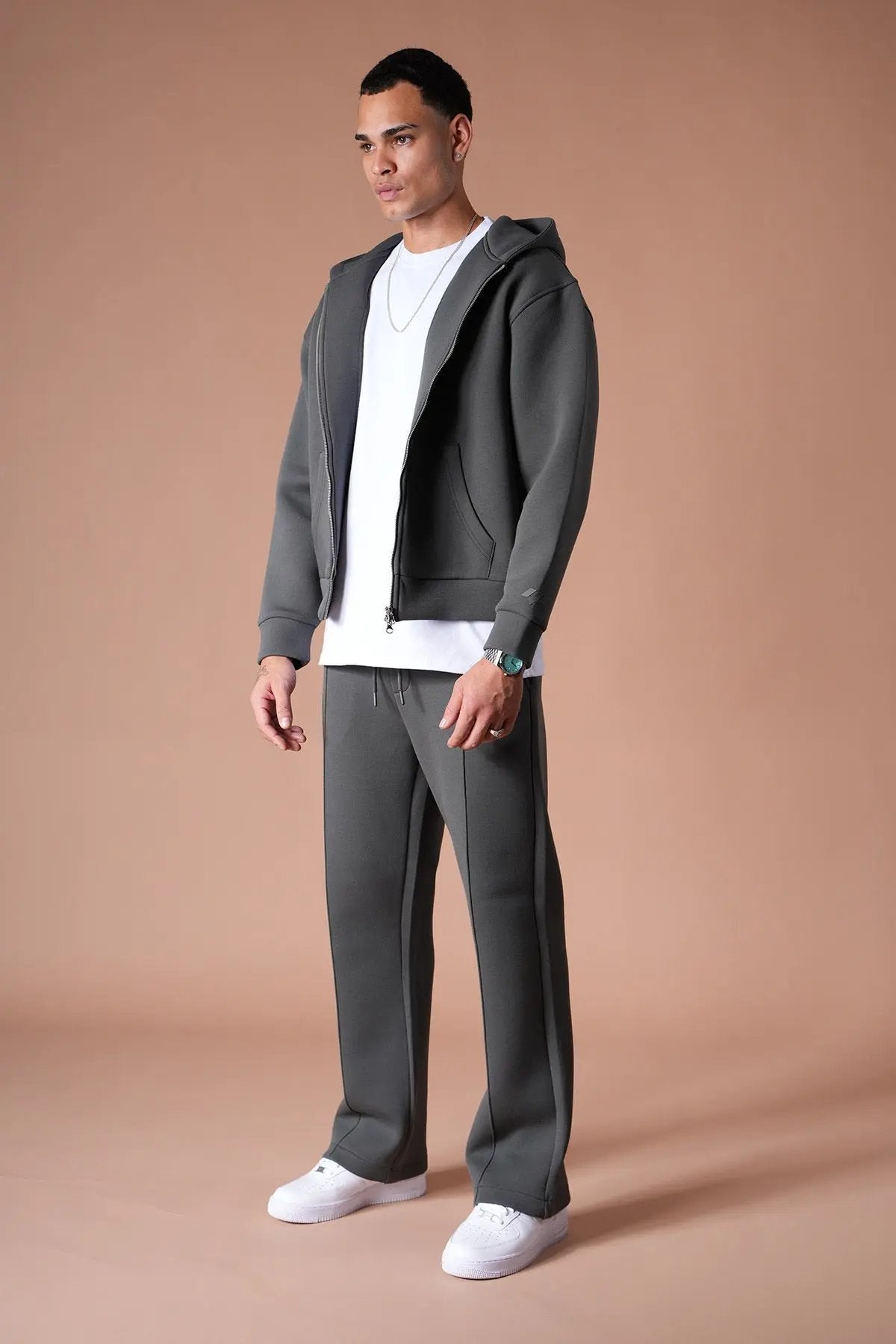 Ensemble jogging Anthracite zippé – IKAO Paris bonhomme