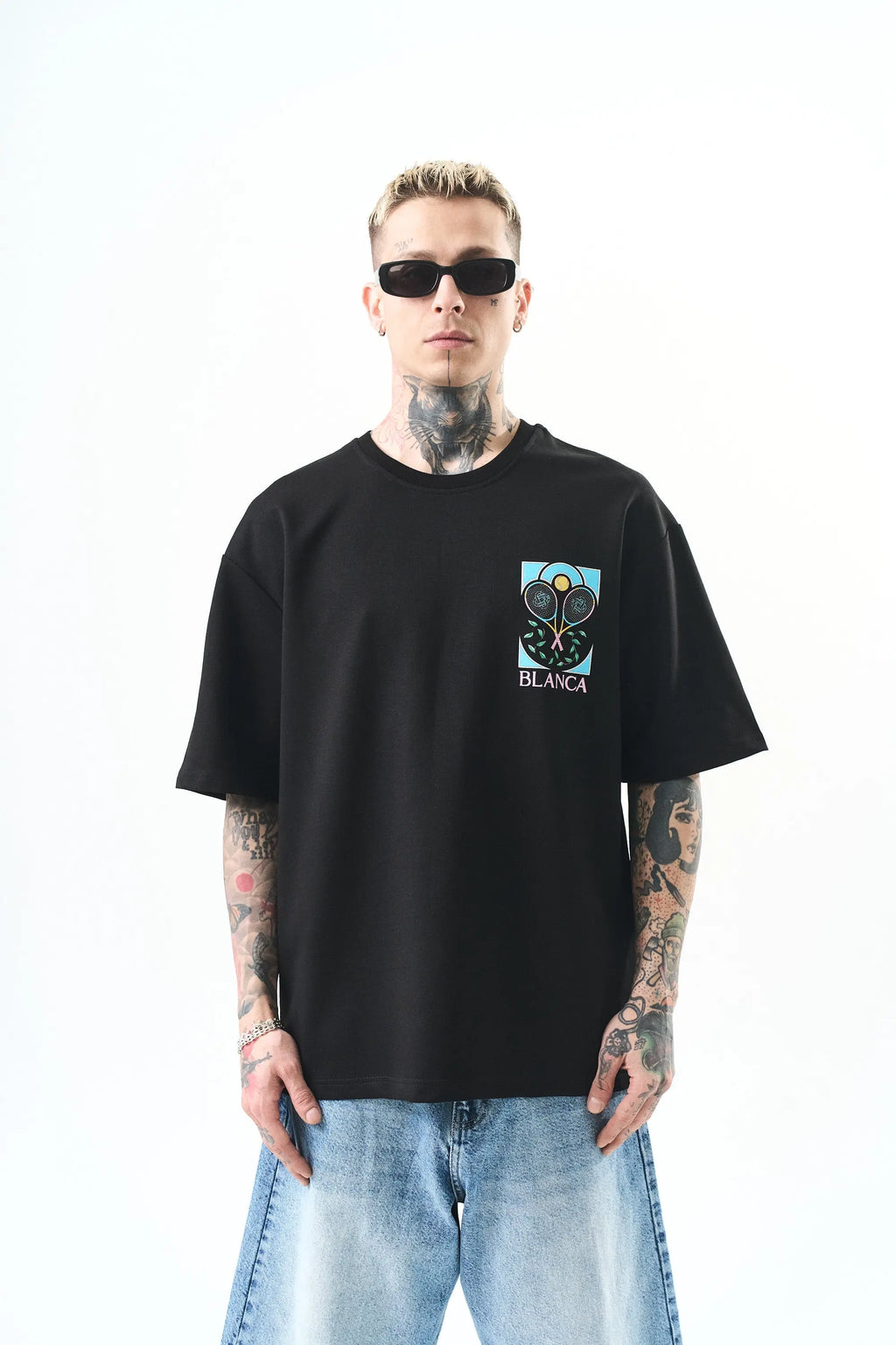 Tee Shirt Blanca Tennis Noir bonhomme