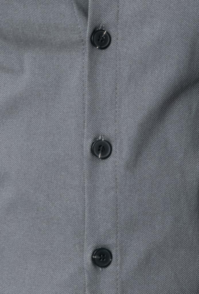 Chemise slim à boutons gris col mao