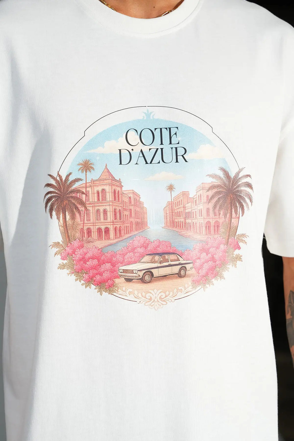 Tee Shirt Cote D'Azur Blanc - bonhomme
