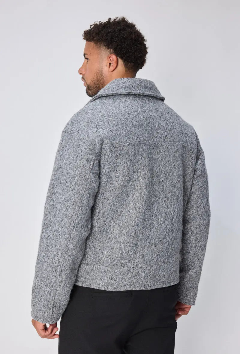 Veste Homme Grise Bouclée bonhomme