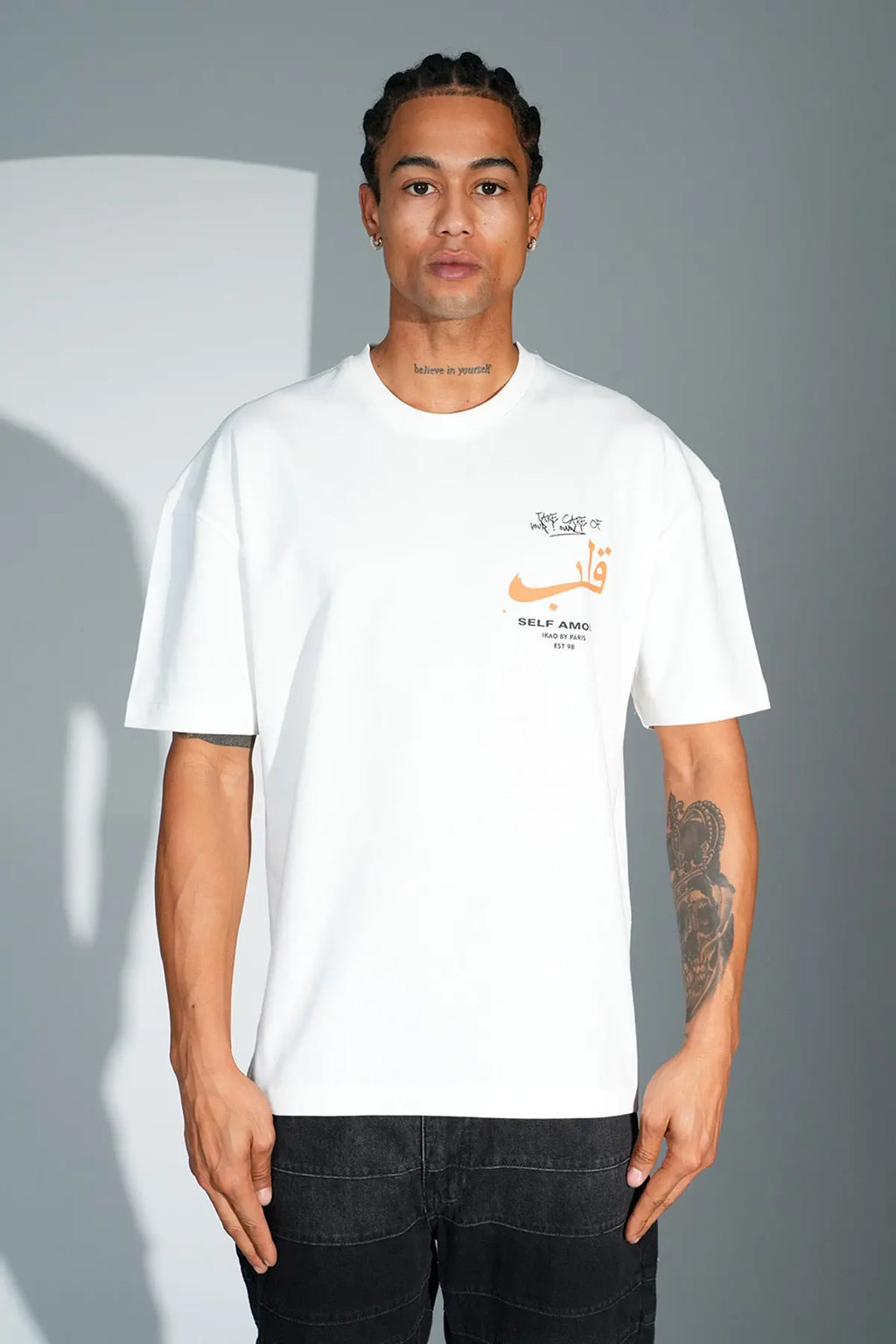 T-shirt Oversize Blanc – Self Amour bonhomme