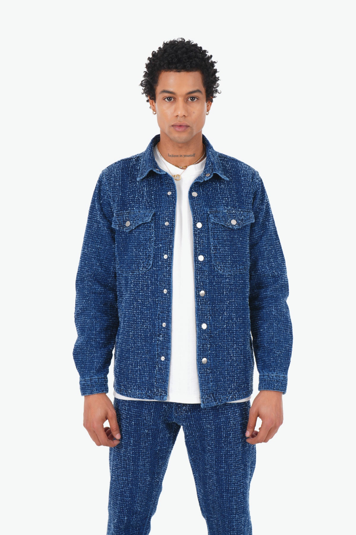 Ensemble veste et pantalon Jeans Bleu Foncé