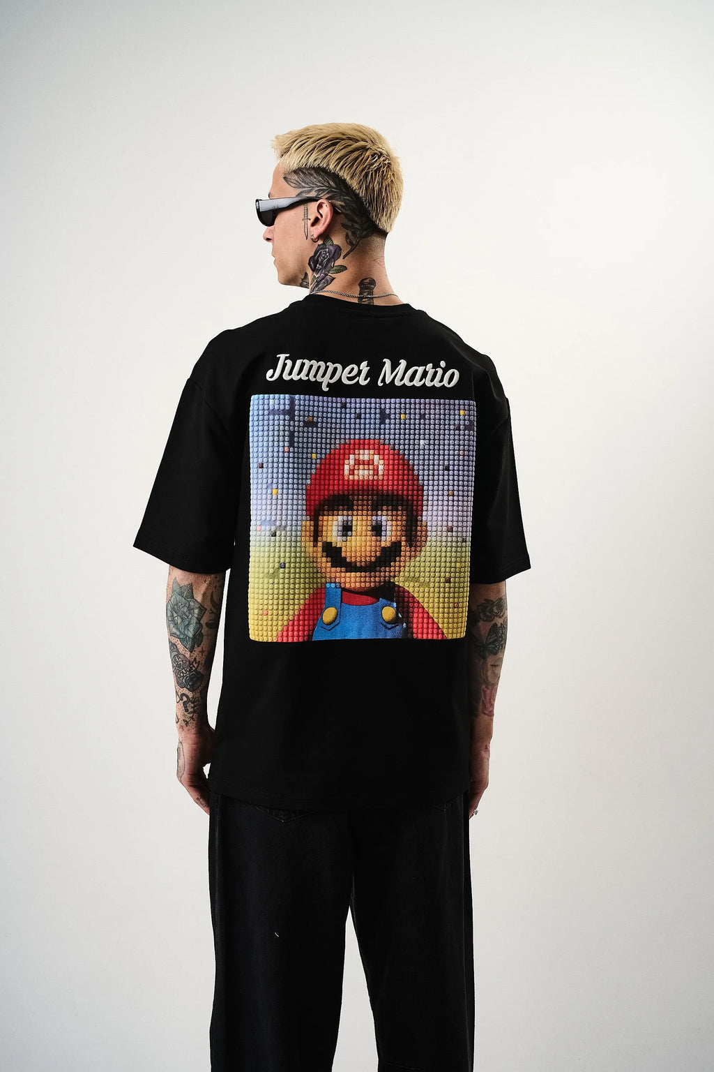 Tee Shirt Jumper Mario Noir bonhomme
