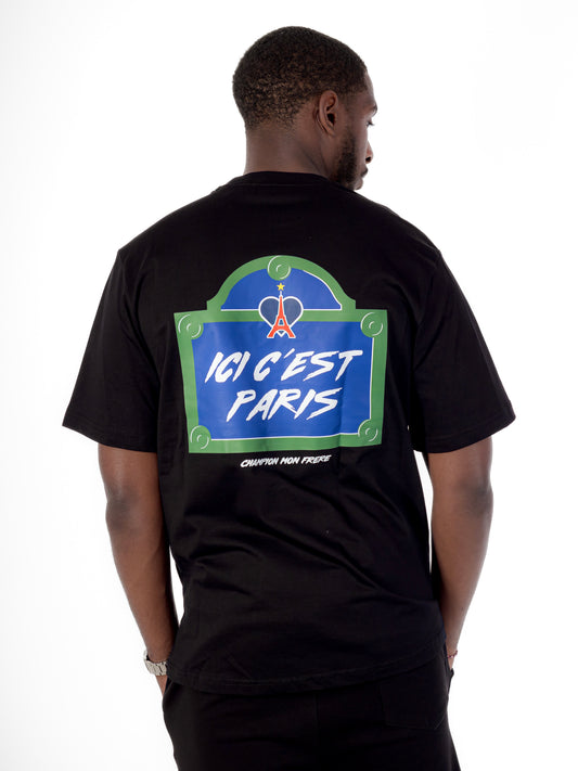 Tee Shirt Ici c'est Paris Noir
