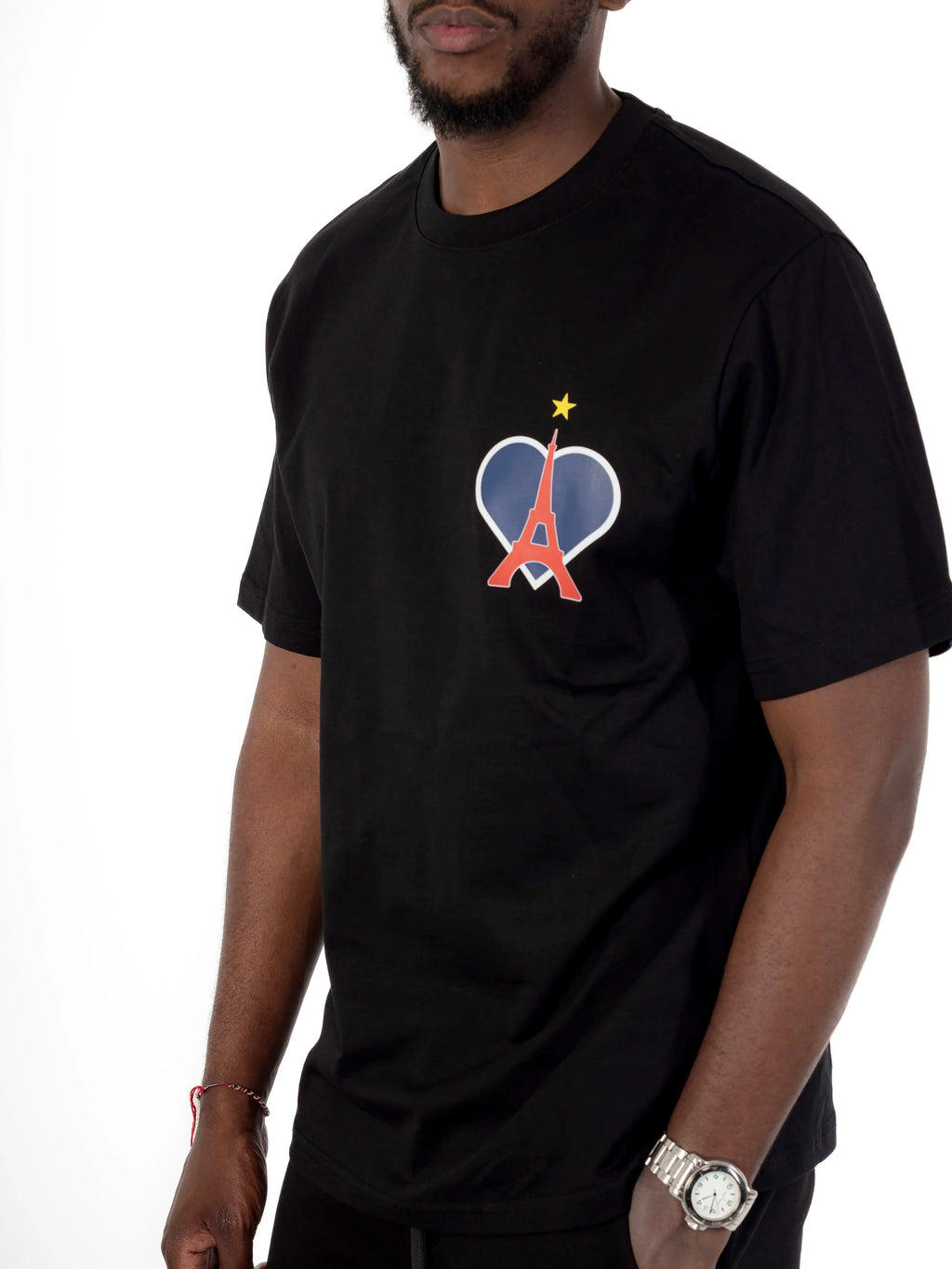 Tee Shirt Ici c'est Paris Noir - bonhomme