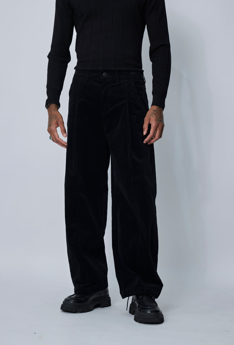 Pantalon baggy barrel en velours côtelé