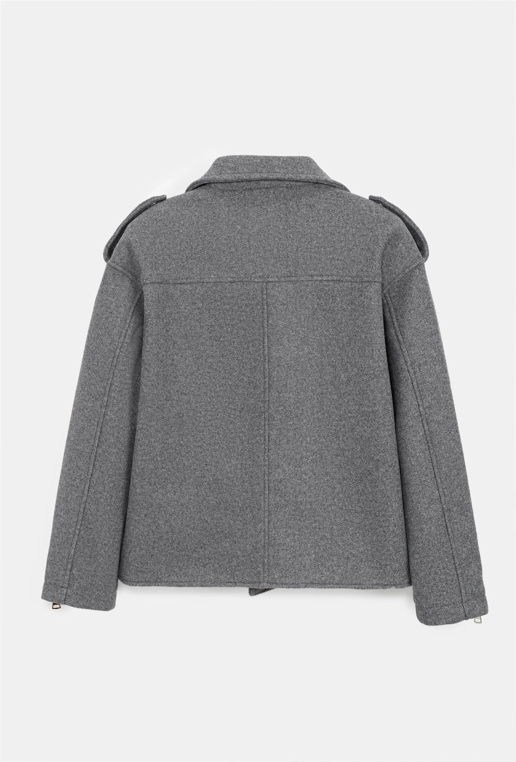 Veste style perfecto gris chiné bonhomme