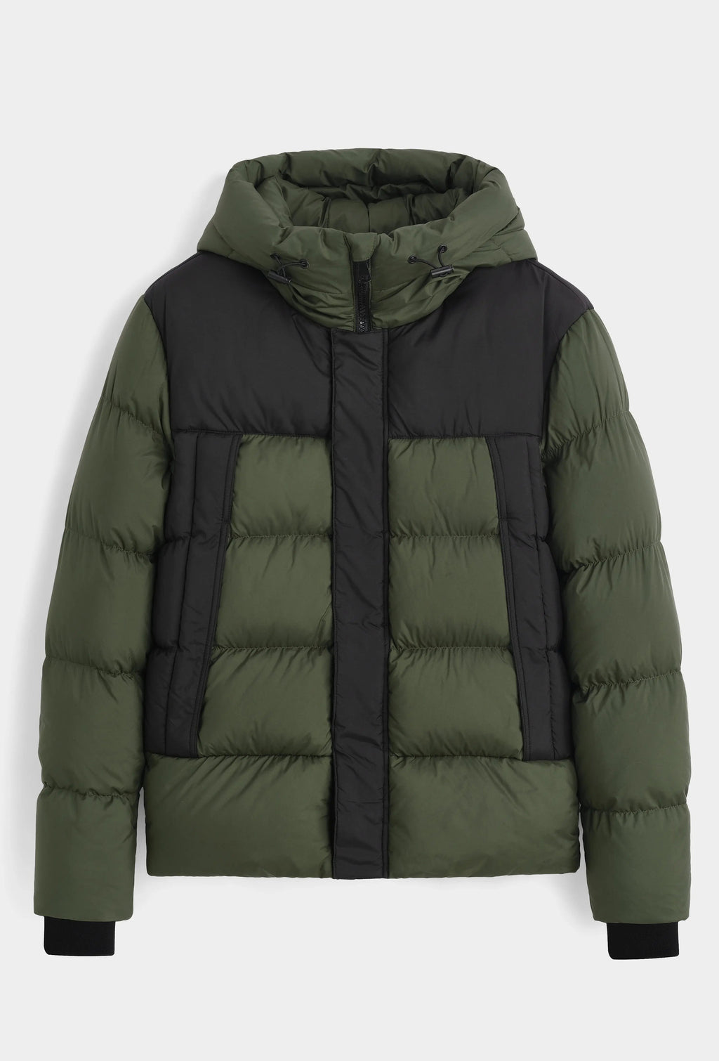 Doudoune Homme Bicolore Kaki & Noir – Style Urbain, Chaude et Tendance bonhomme