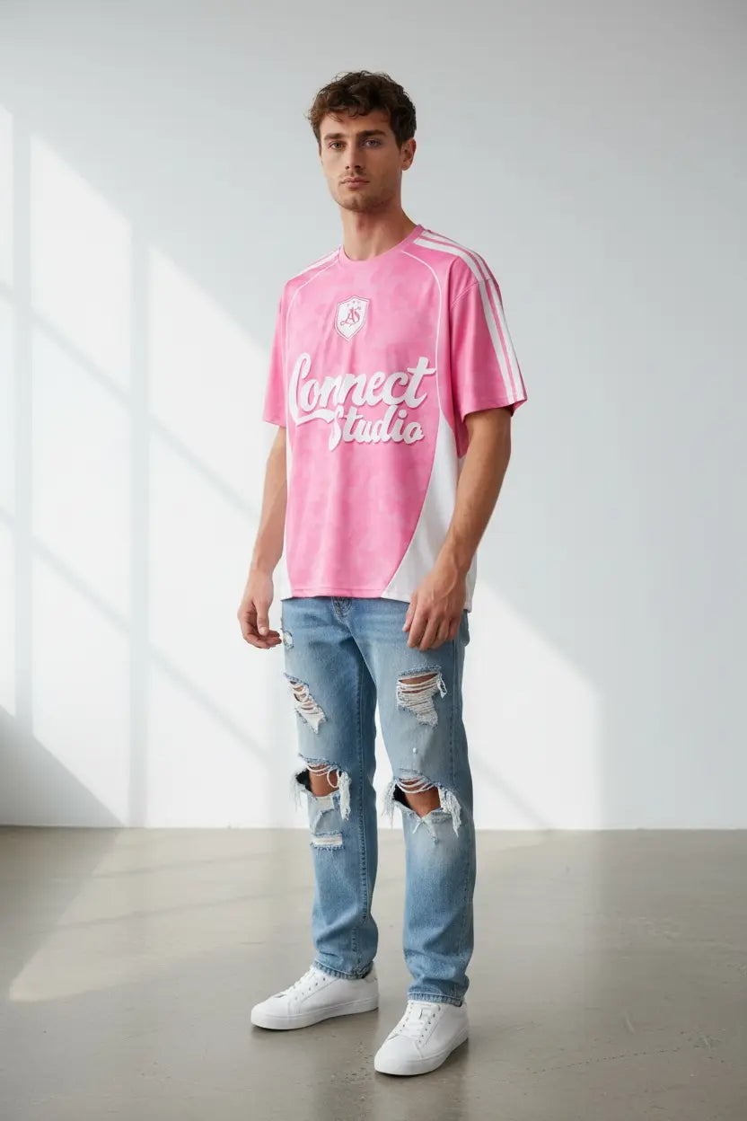 T-shirt Foot Connect Studio – édition graphique bonhomme