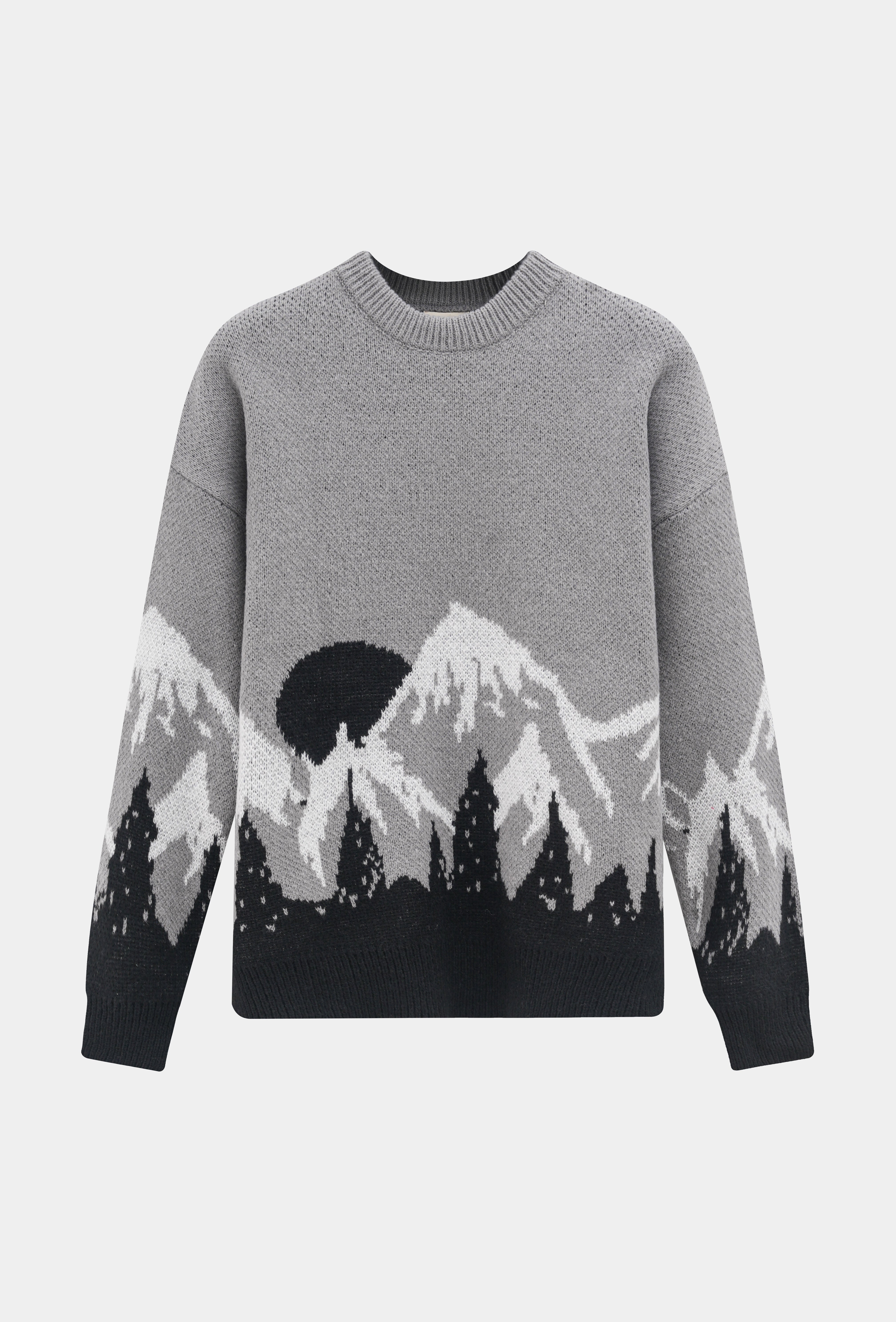 Pull Homme Montagne Gris