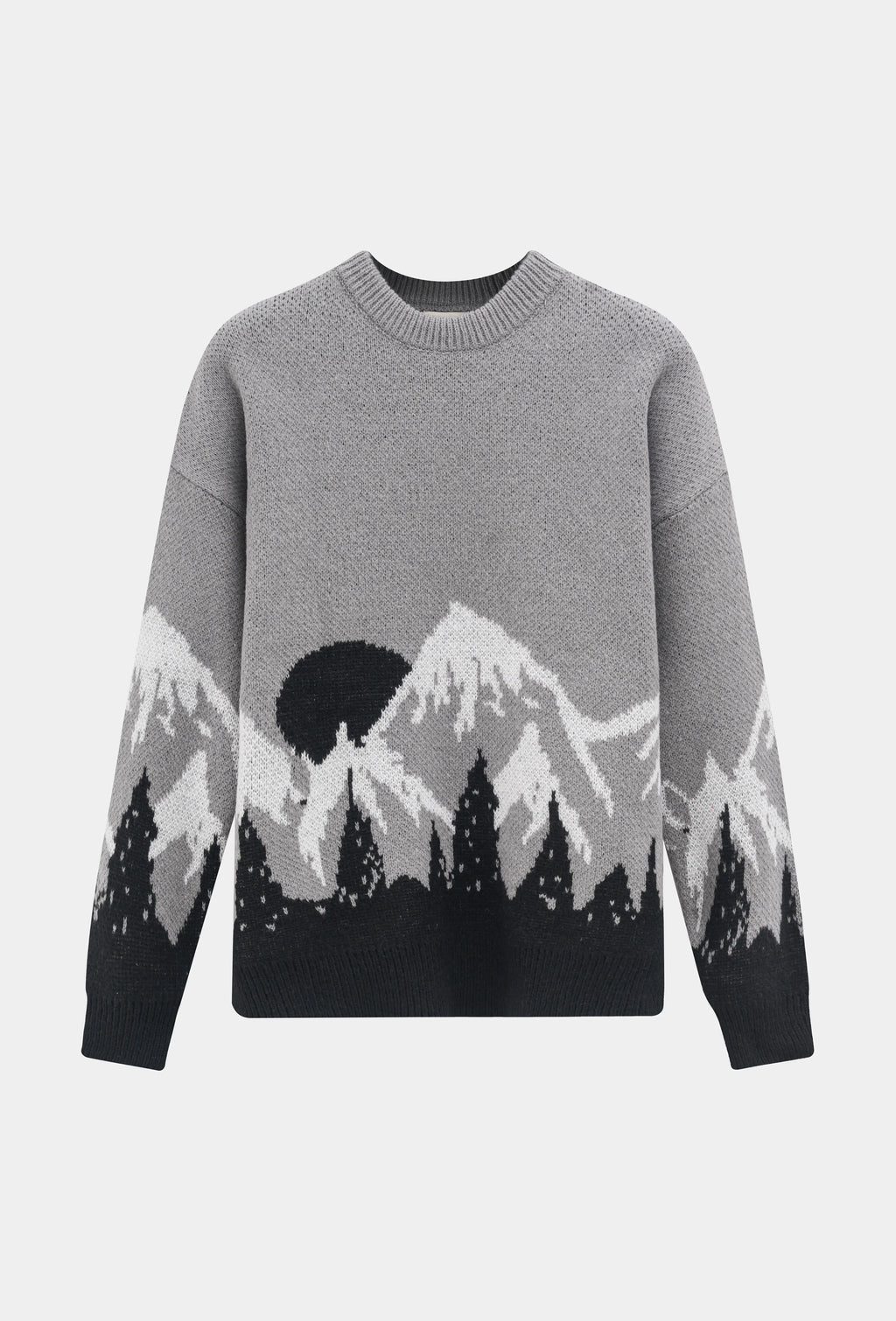 Pull Homme Montagne Gris bonhomme