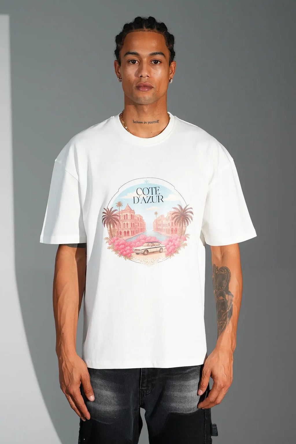 Tee Shirt Cote D'Azur Blanc - bonhomme