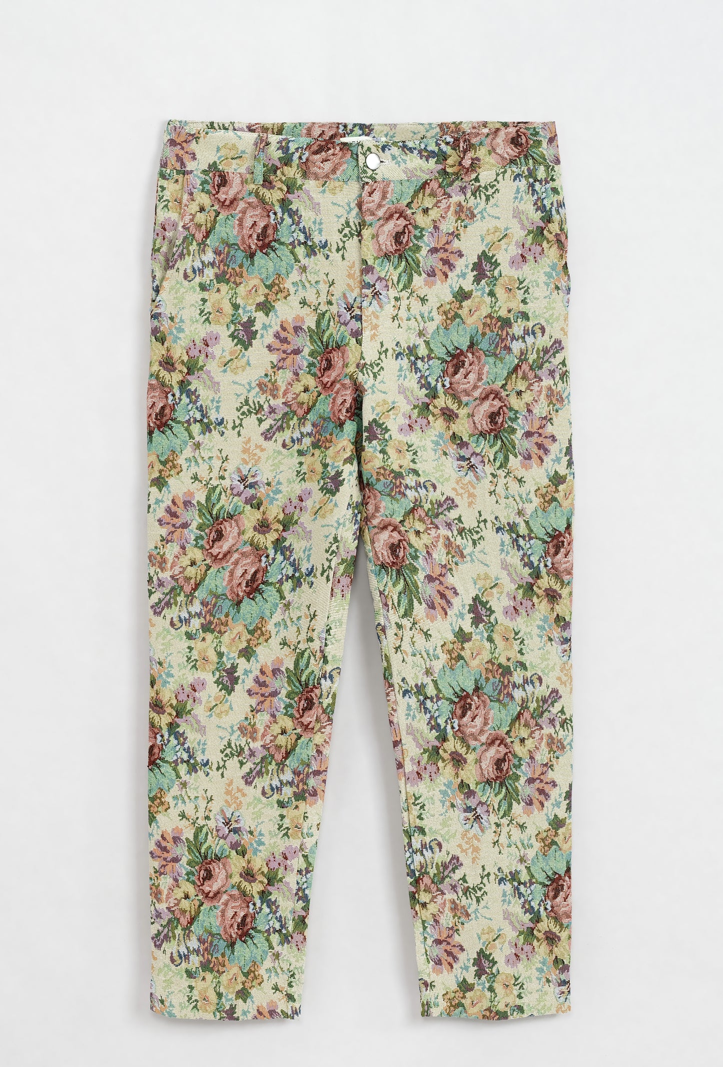 Pantalon floral beige