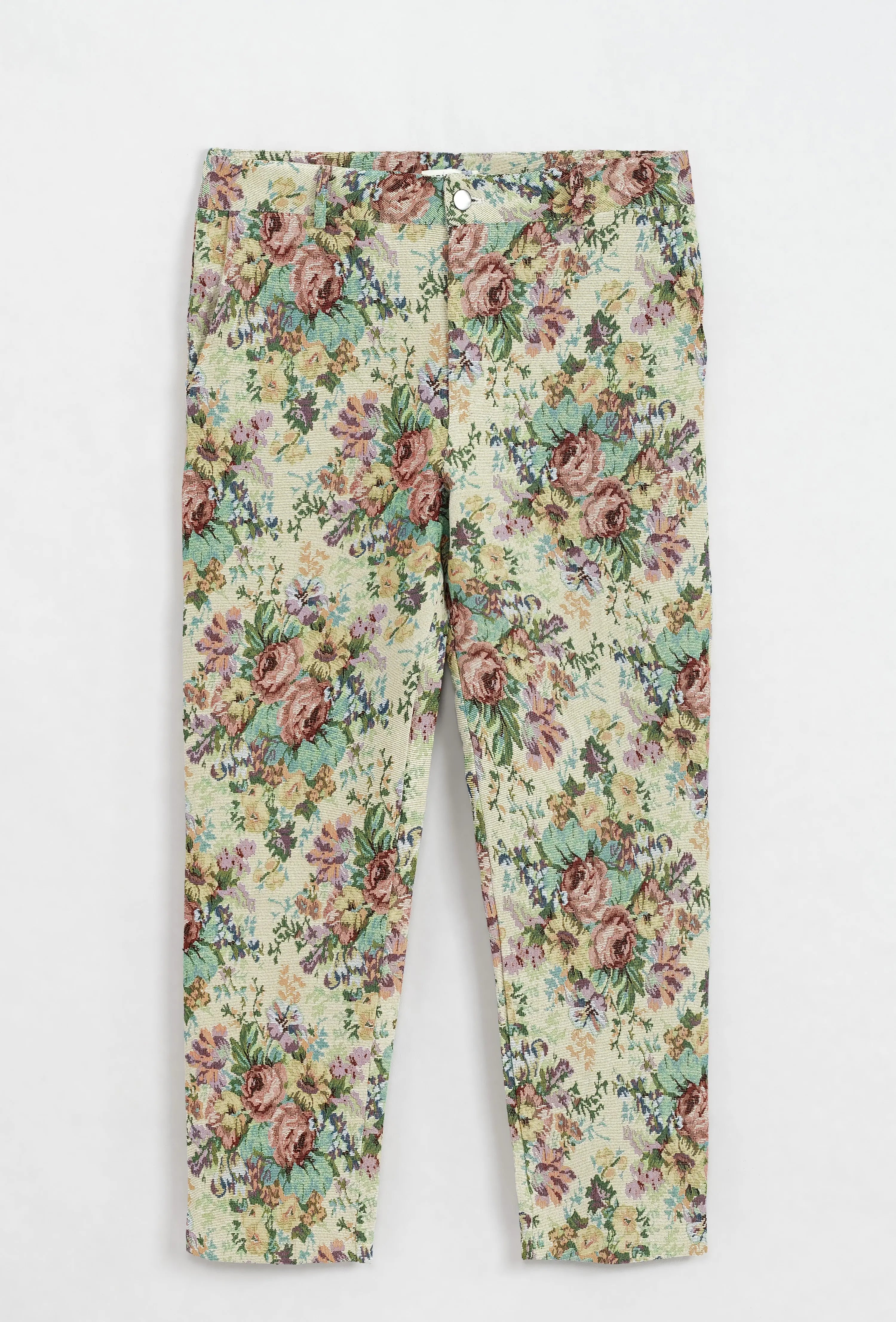 Pantalon floral beige bonhomme