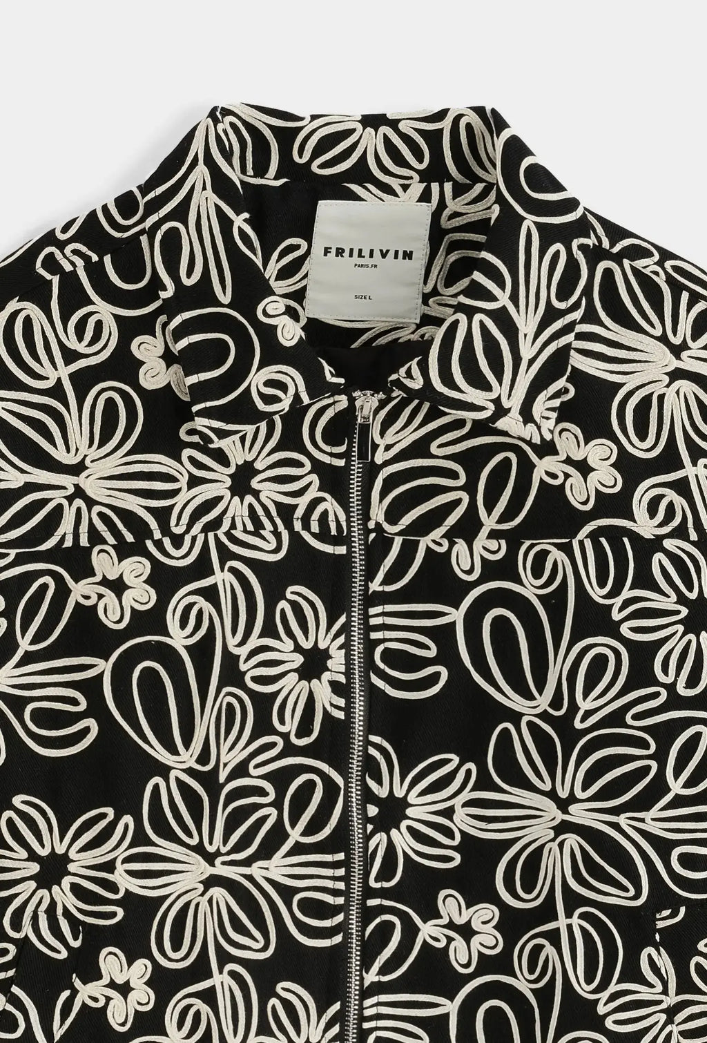 Veste Homme Zippée Brodée Motif Graphique – Coupe Streetwear bonhomme