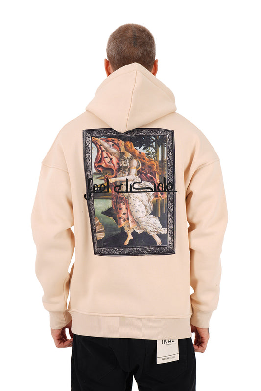 Sweat Capuche Beige Fell