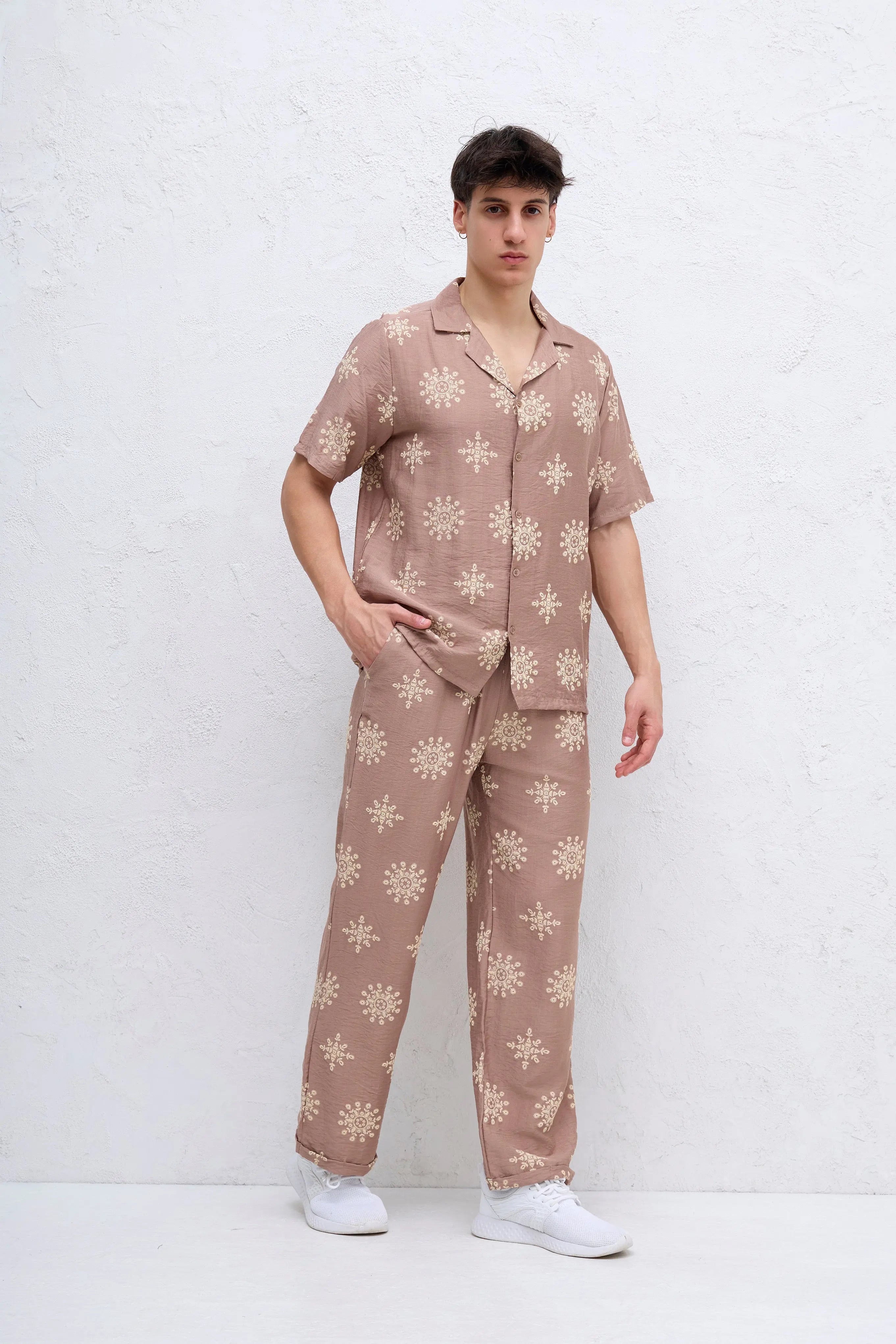 Ensemble Chemise et Pantalon Camel bonhomme