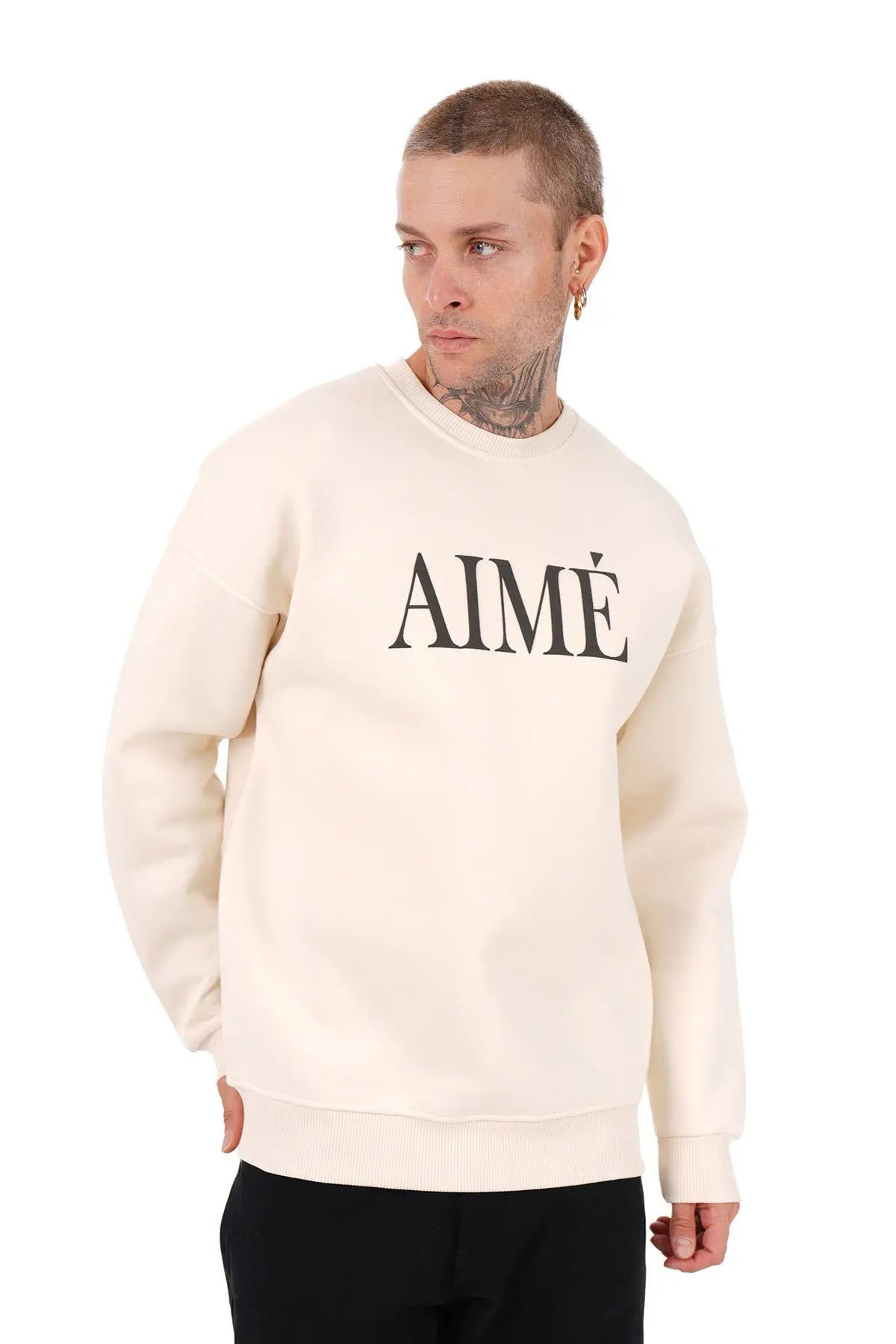Sweat Creme Aimé bonhomme