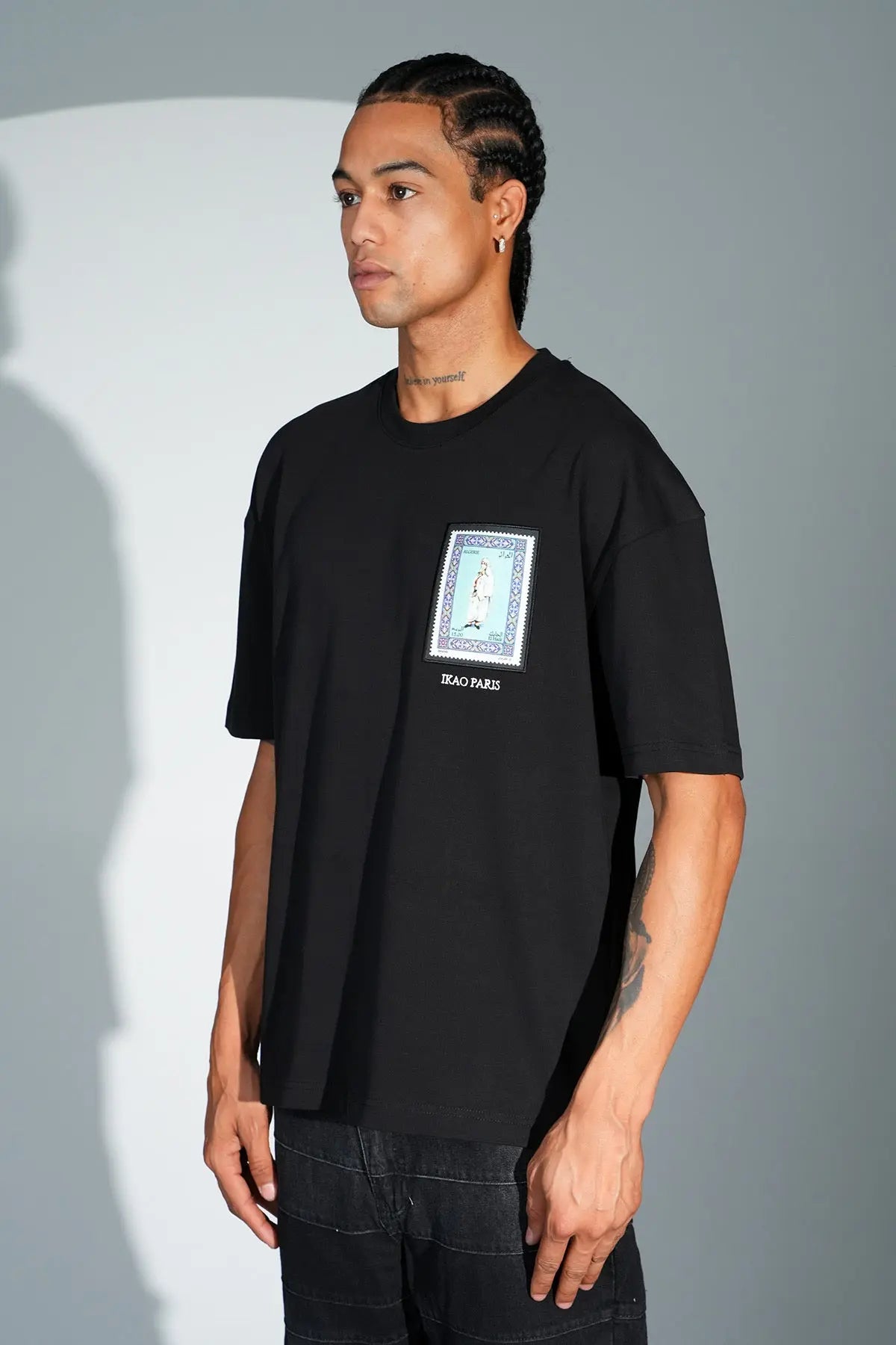 Tee Shirt El Haik Algeria Noir - bonhomme