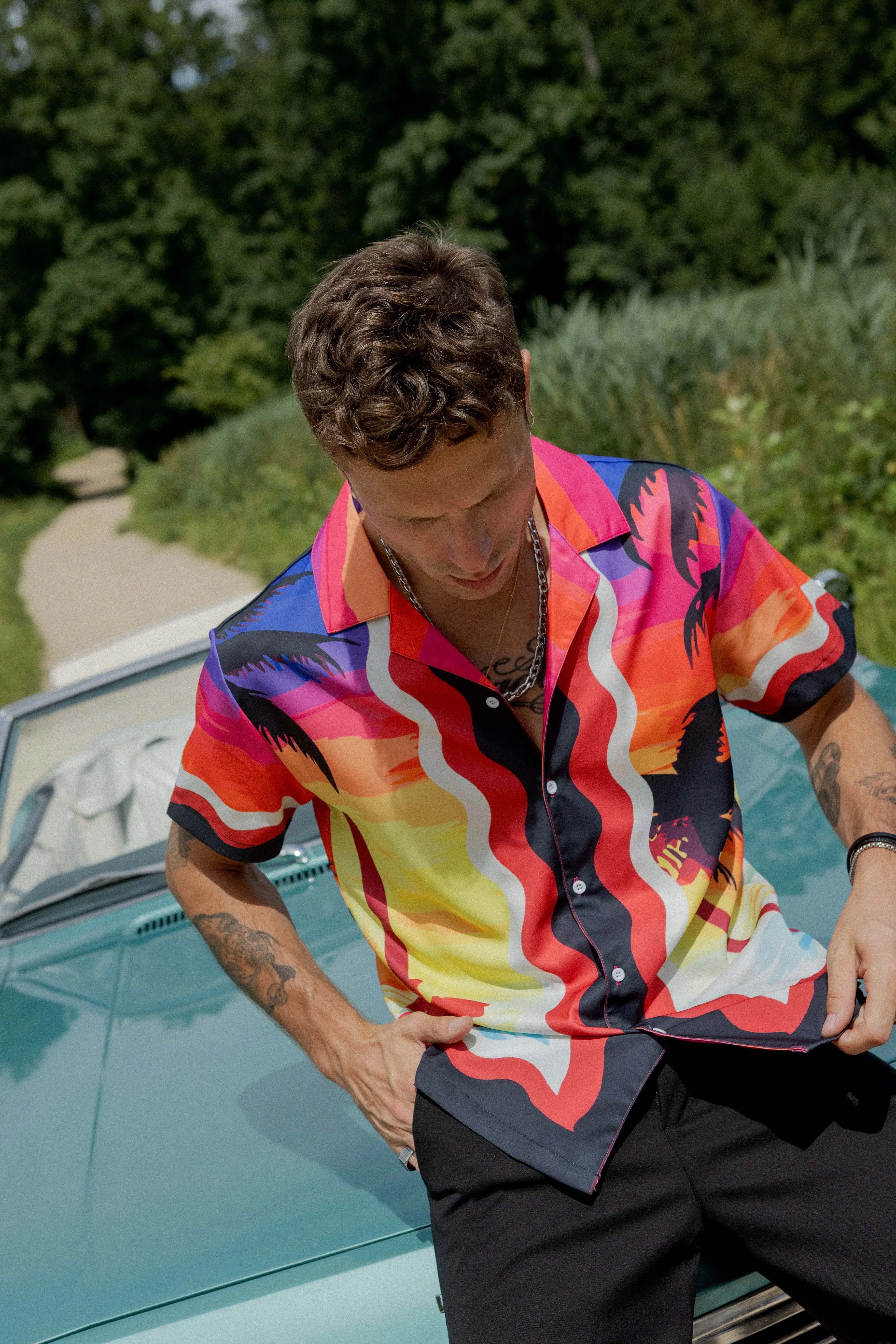 Chemise Homme Sunset Rouge bonhomme