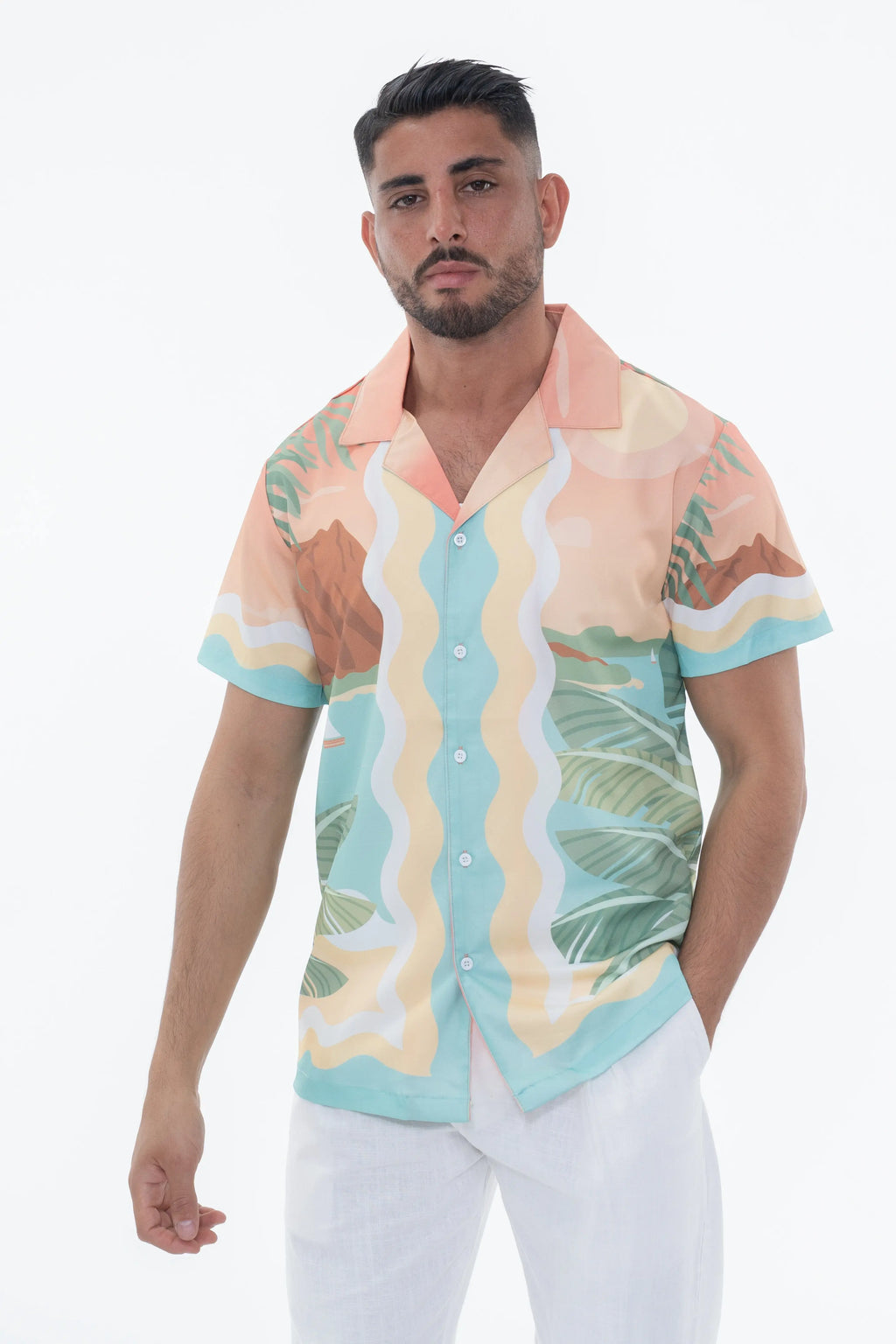 Chemise Homme beige bonhomme