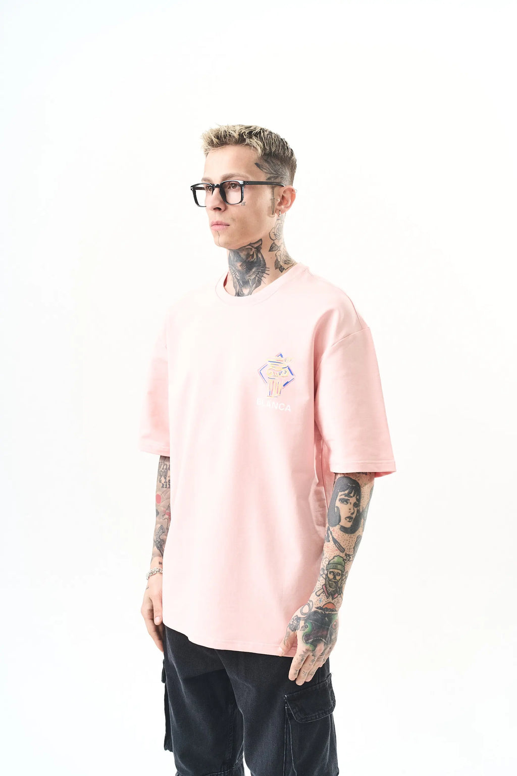 Tee Shirt Blanca Monument Rose bonhomme