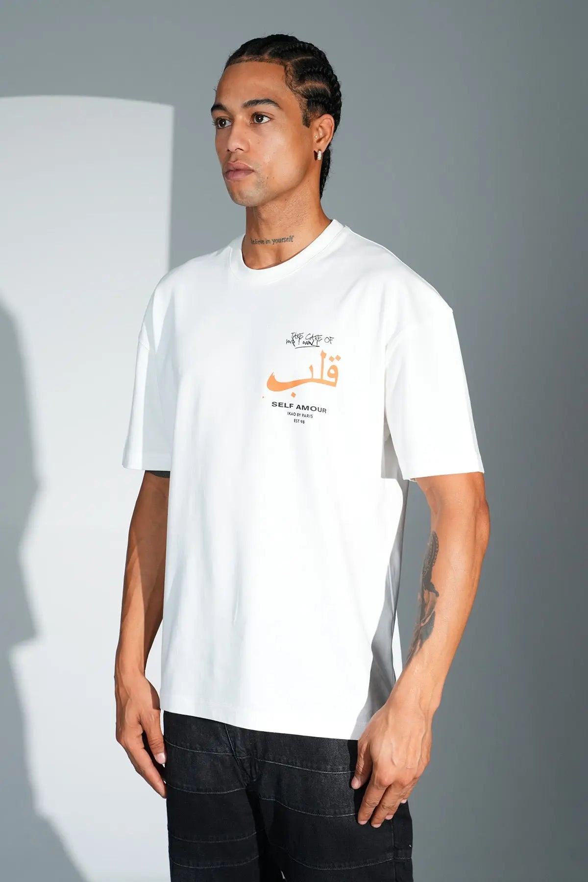 T-shirt Oversize Blanc – Self Amour bonhomme