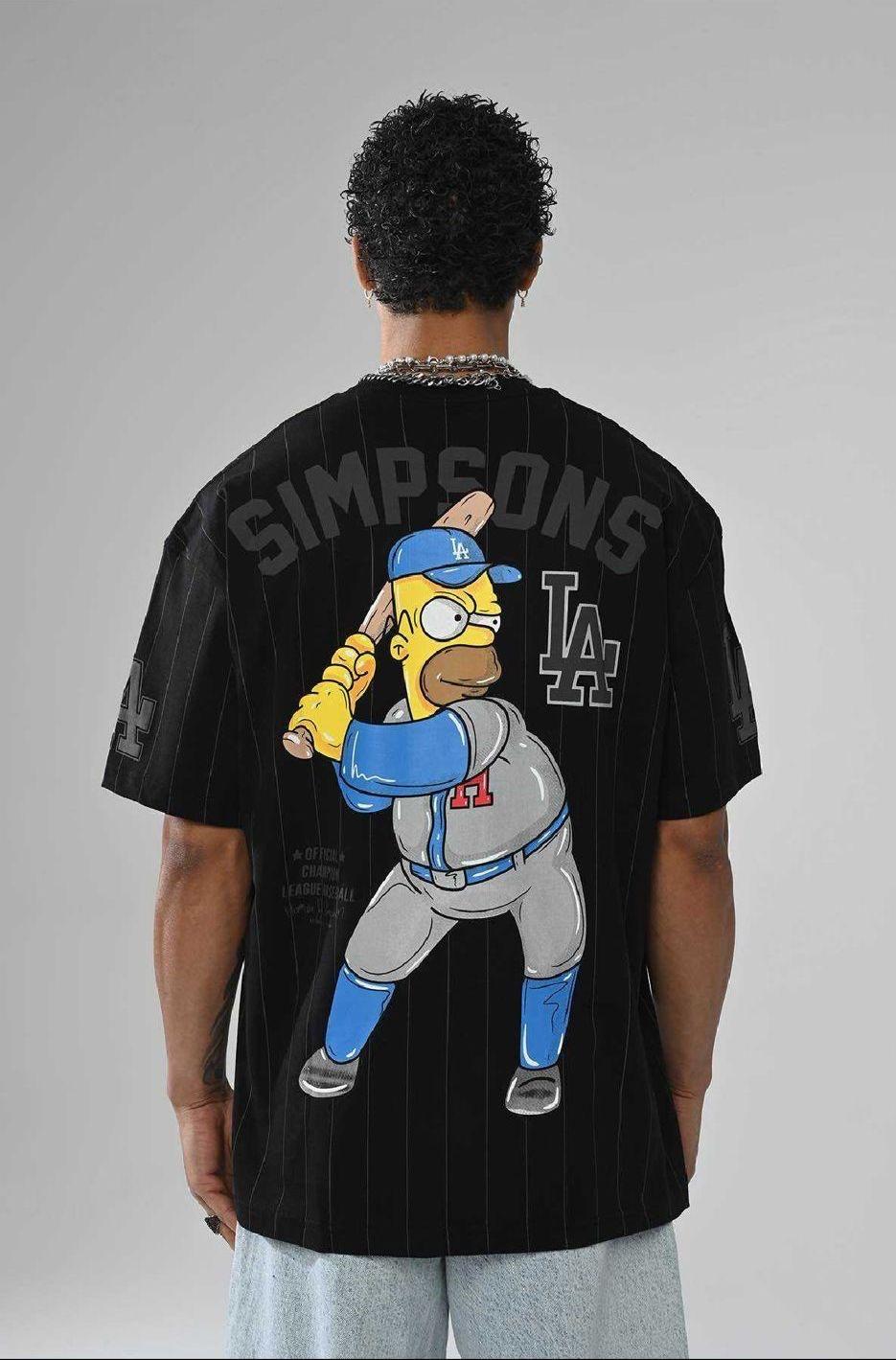 Tee Shirt Baseball LA Noir