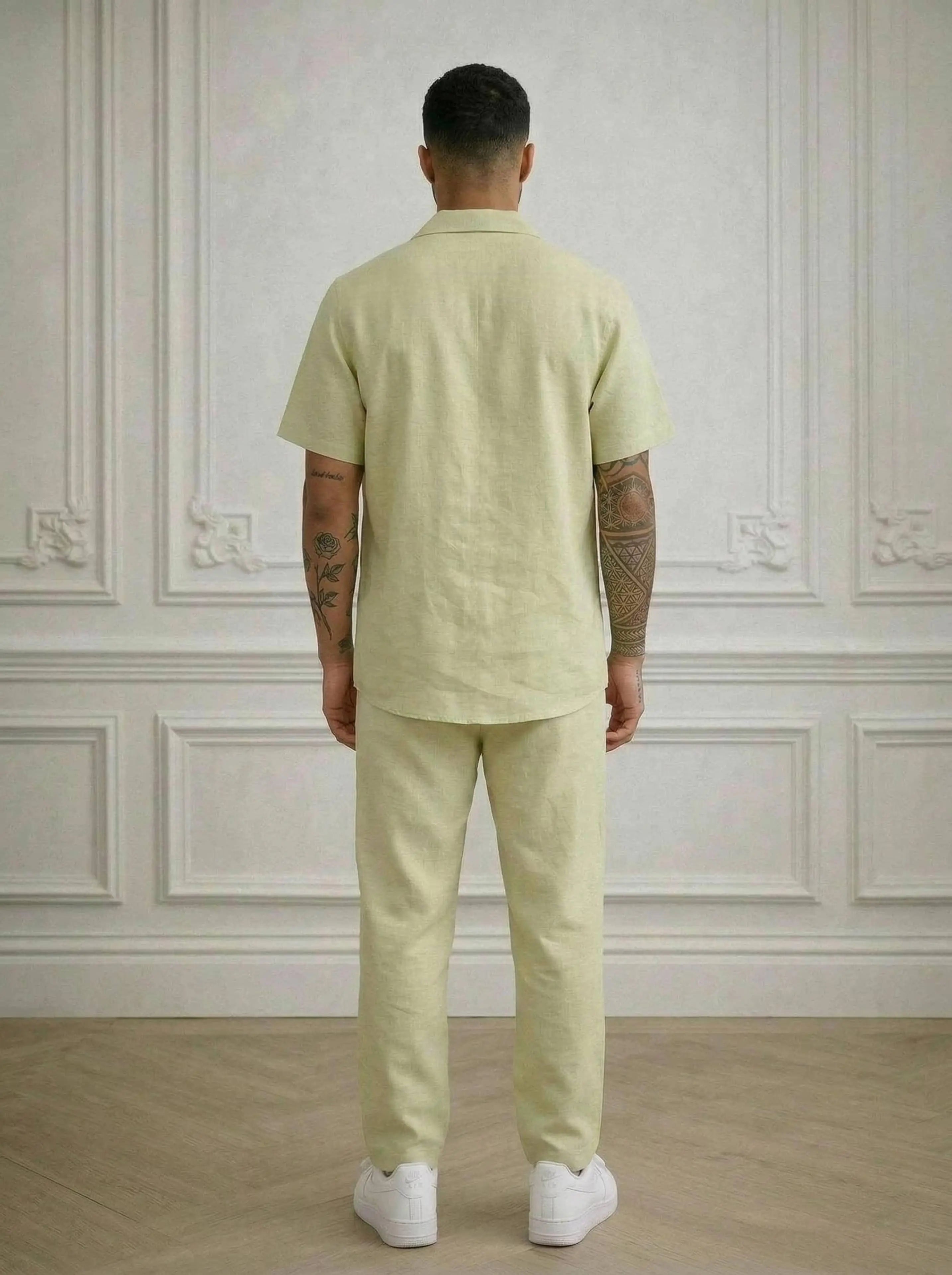 Ensemble chemise & pantalon Homme en Lin – style estival bonhomme