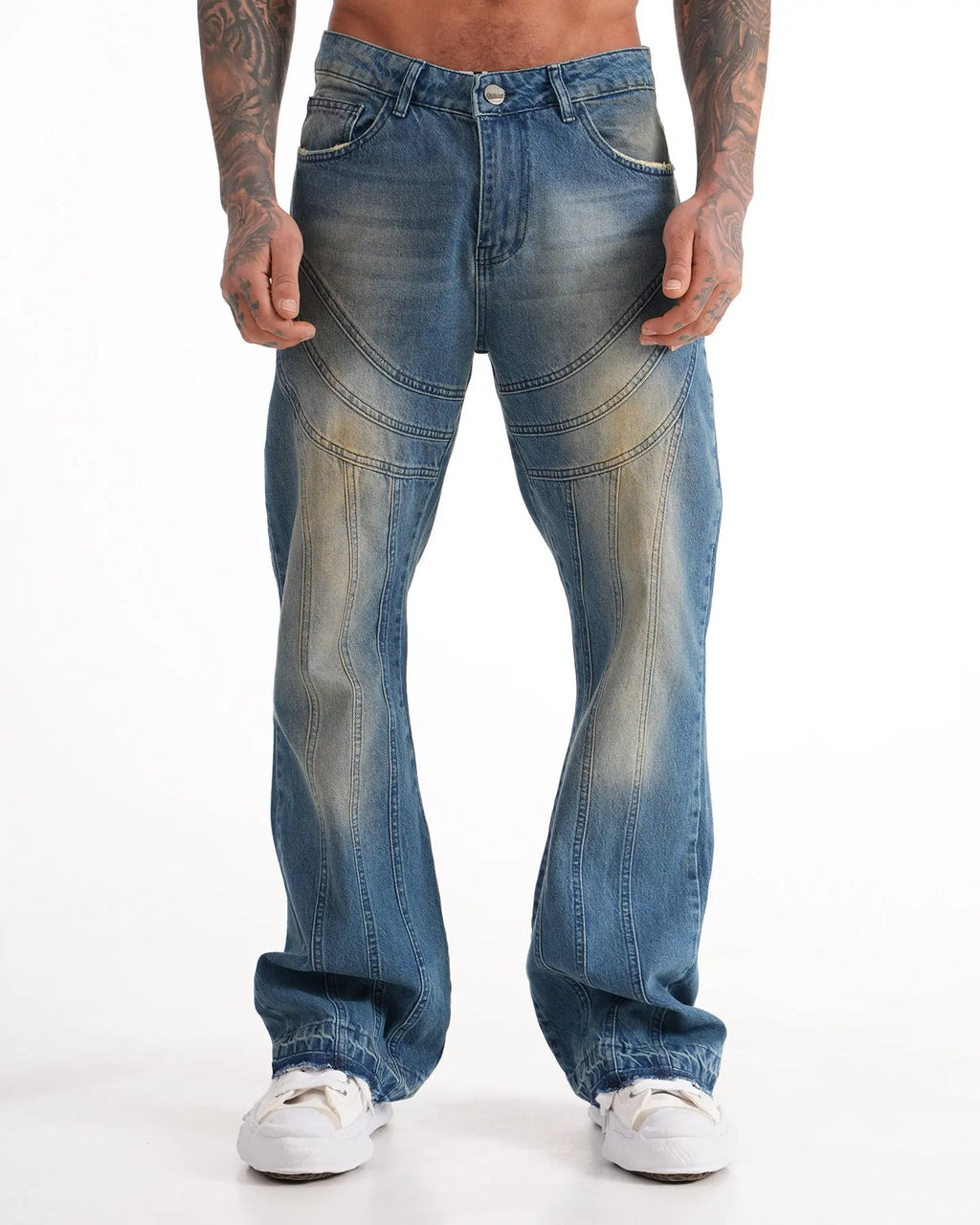 Jean Homme Streetwear Délavé – Coupe Loose bonhomme