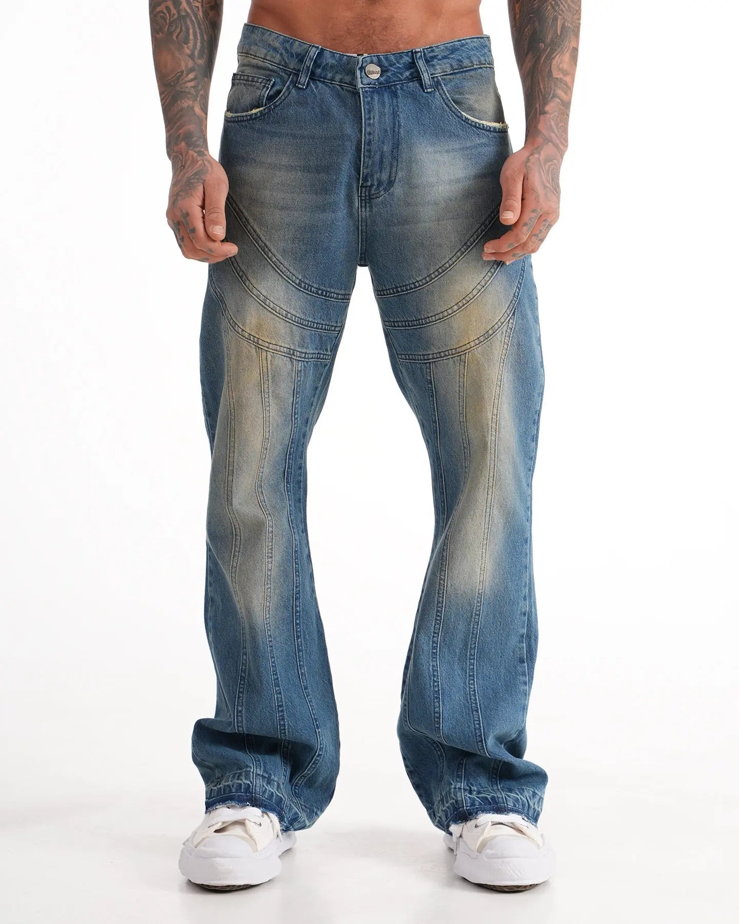 Jean Homme Streetwear Délavé – Coupe Loose bonhomme