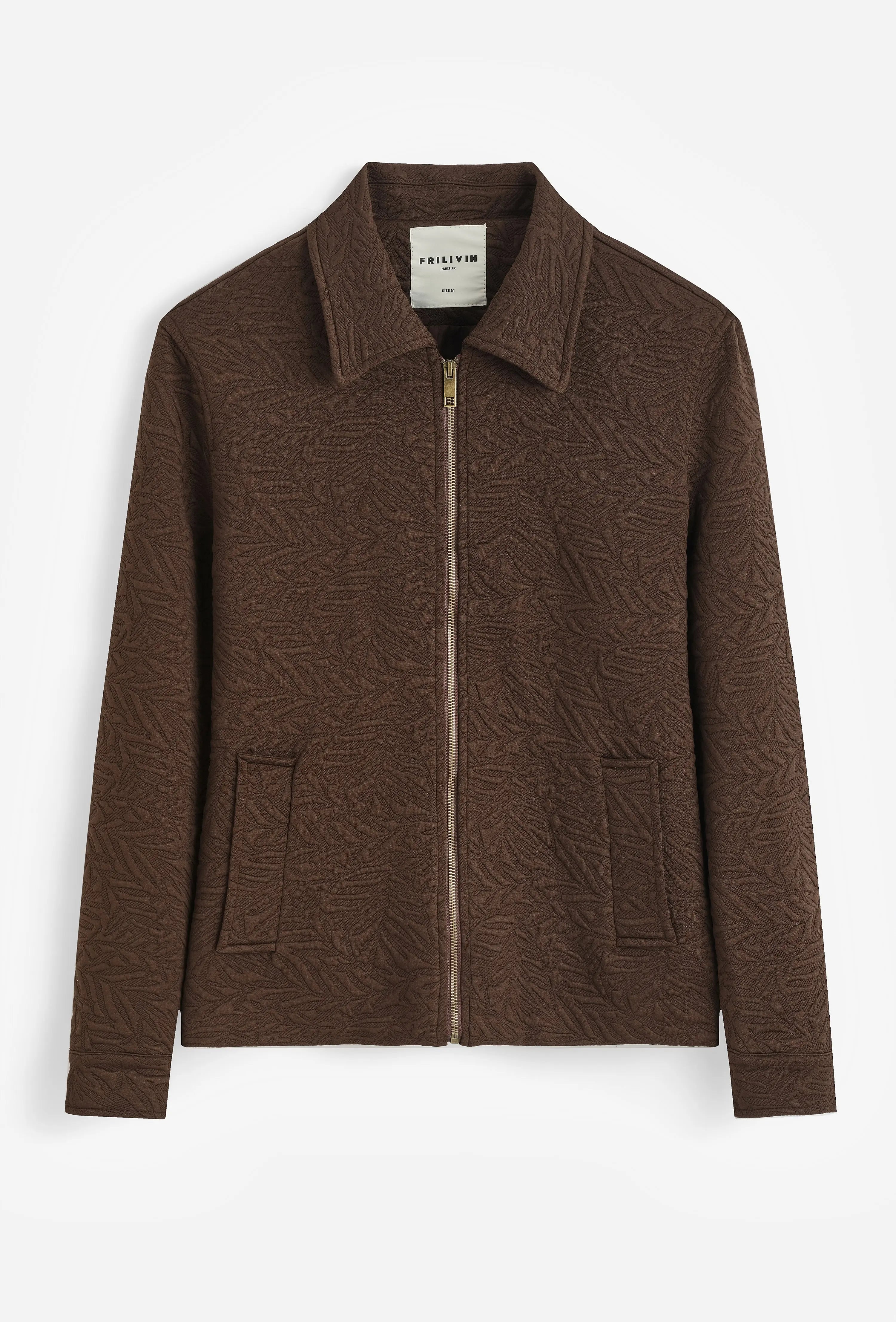 Veste à Motifs Homme à Zip col chemise bonhomme