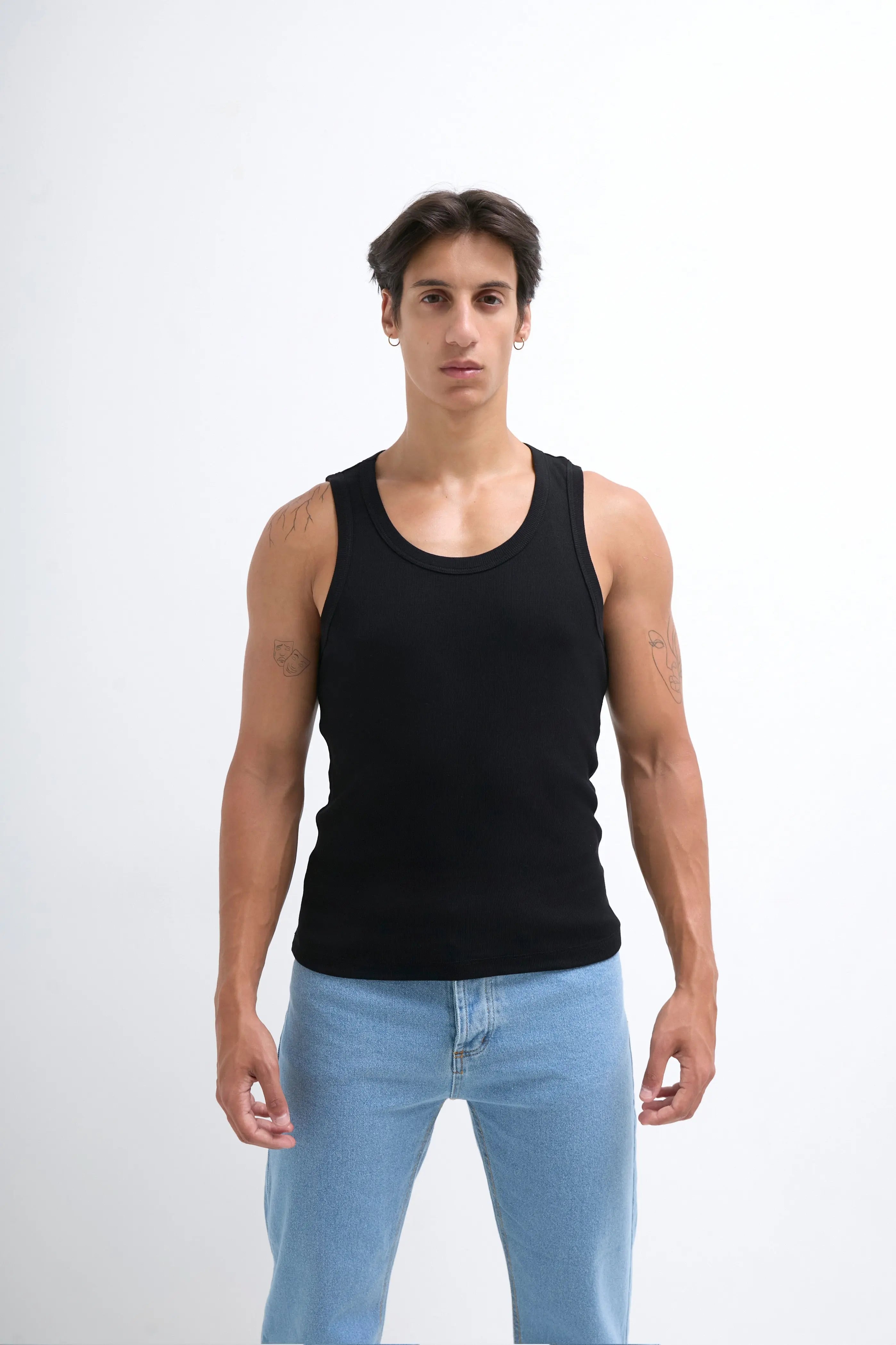 Débardeur noir homme bonhomme