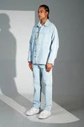 Ensemble Jean Homme Bleu Clair avec Bandes Latérales bonhomme